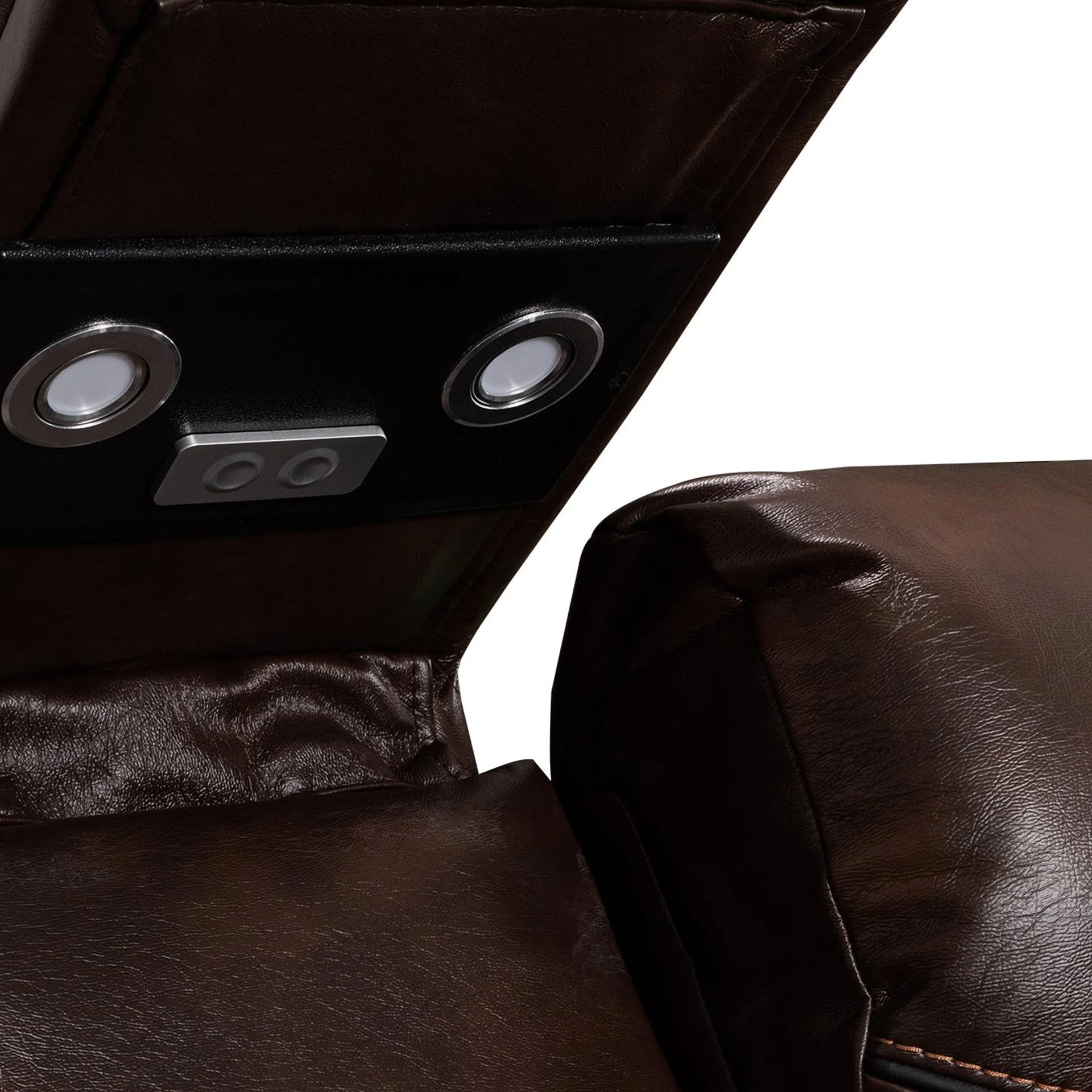 Mandan Manual Recliner Corner Sofa - Brown - Image 13