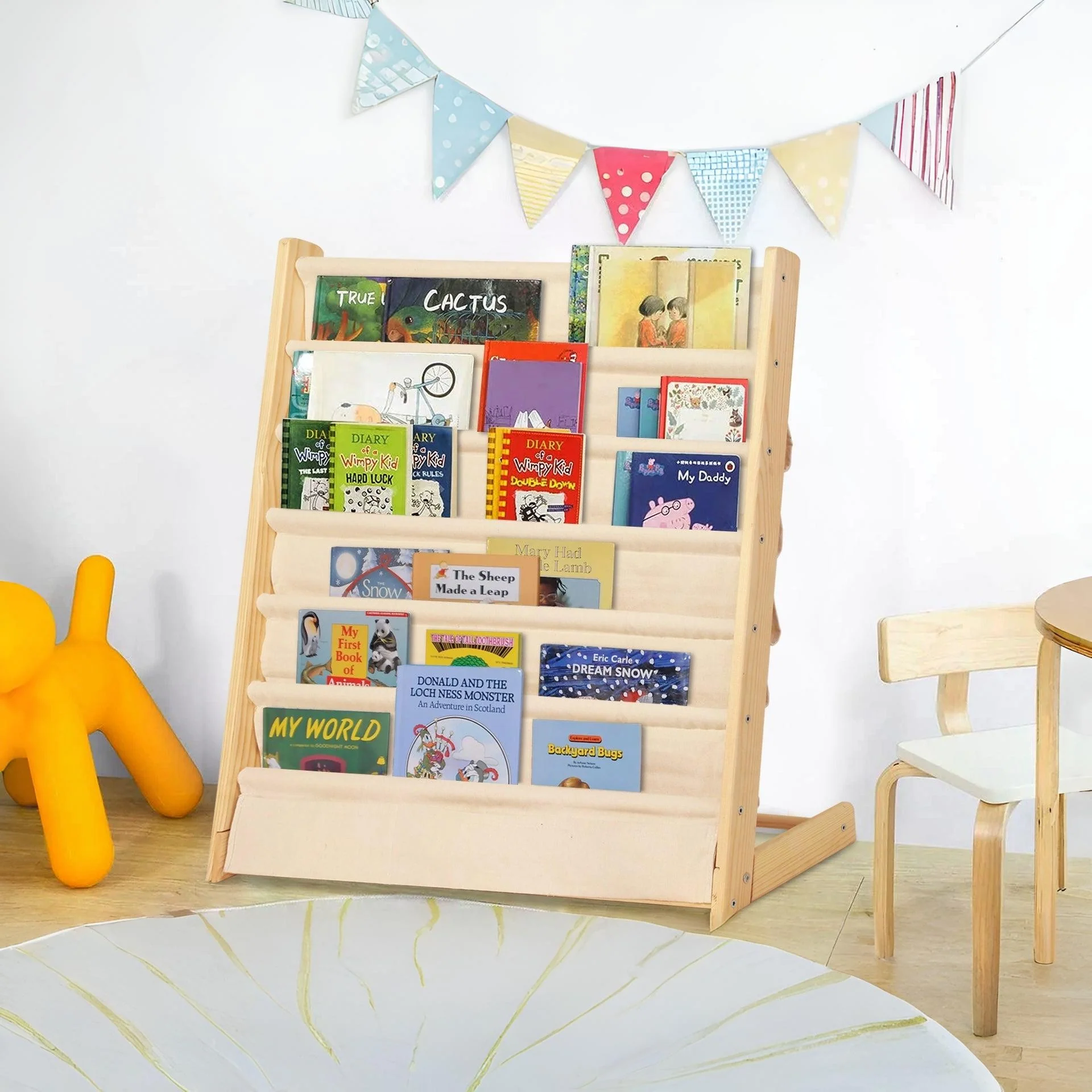 Mapam Wooden Kids Bookcase - Oak