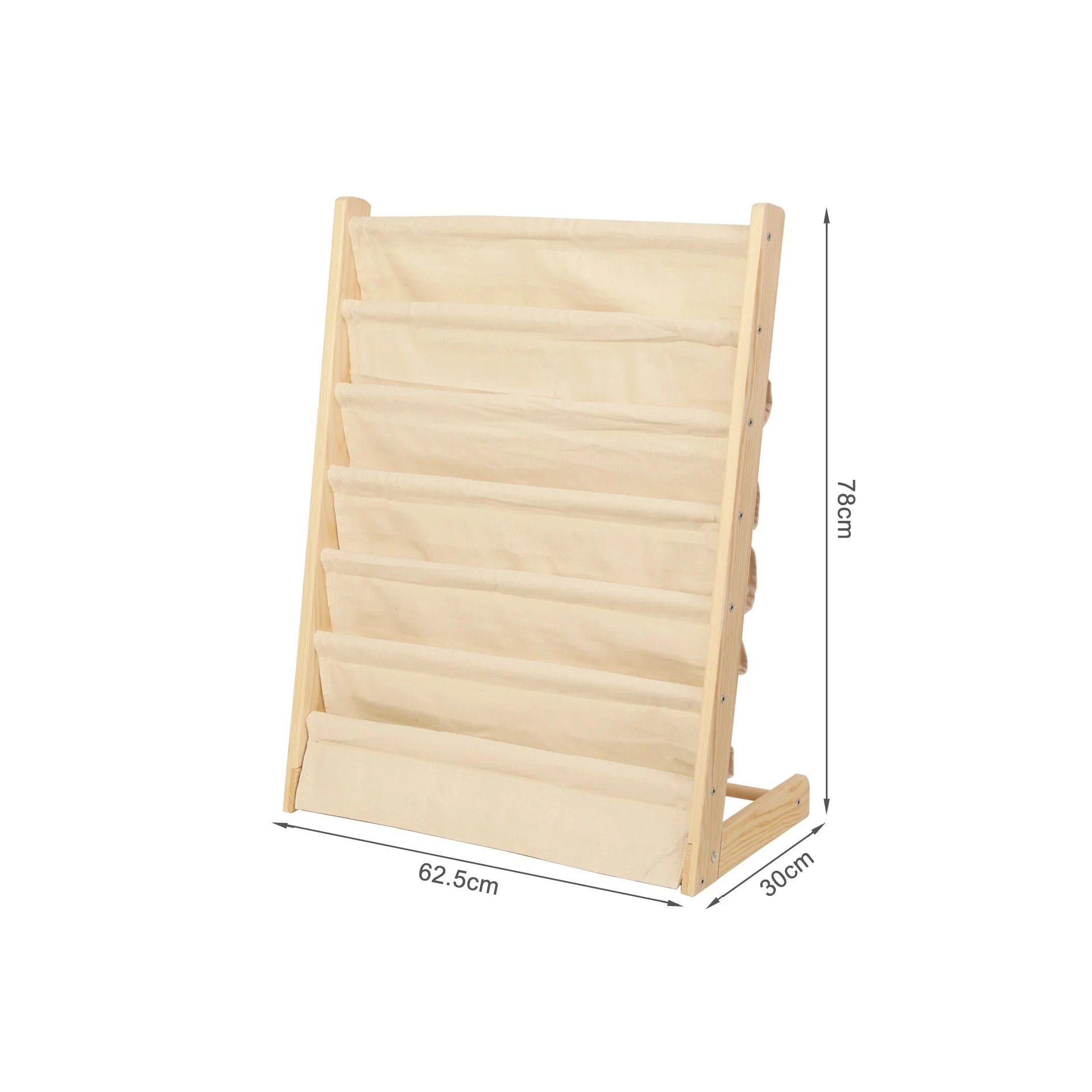 Mapam Wooden Slim Kids Bookcase - Oak - Image 6