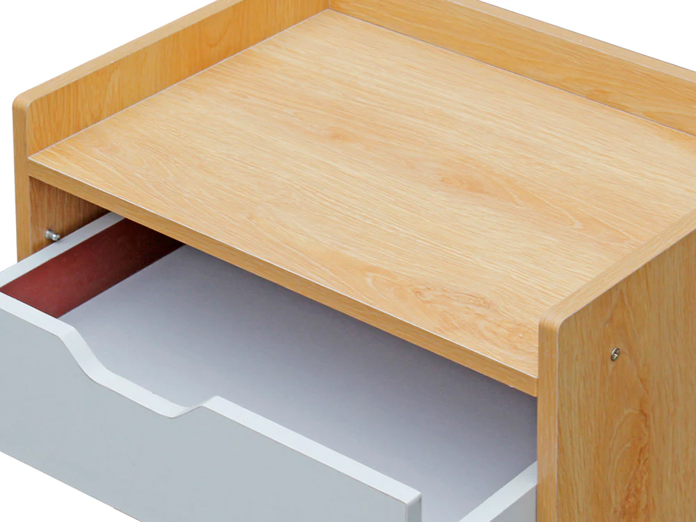 MARC Bedside Table Nightstand - Oak - Image 4
