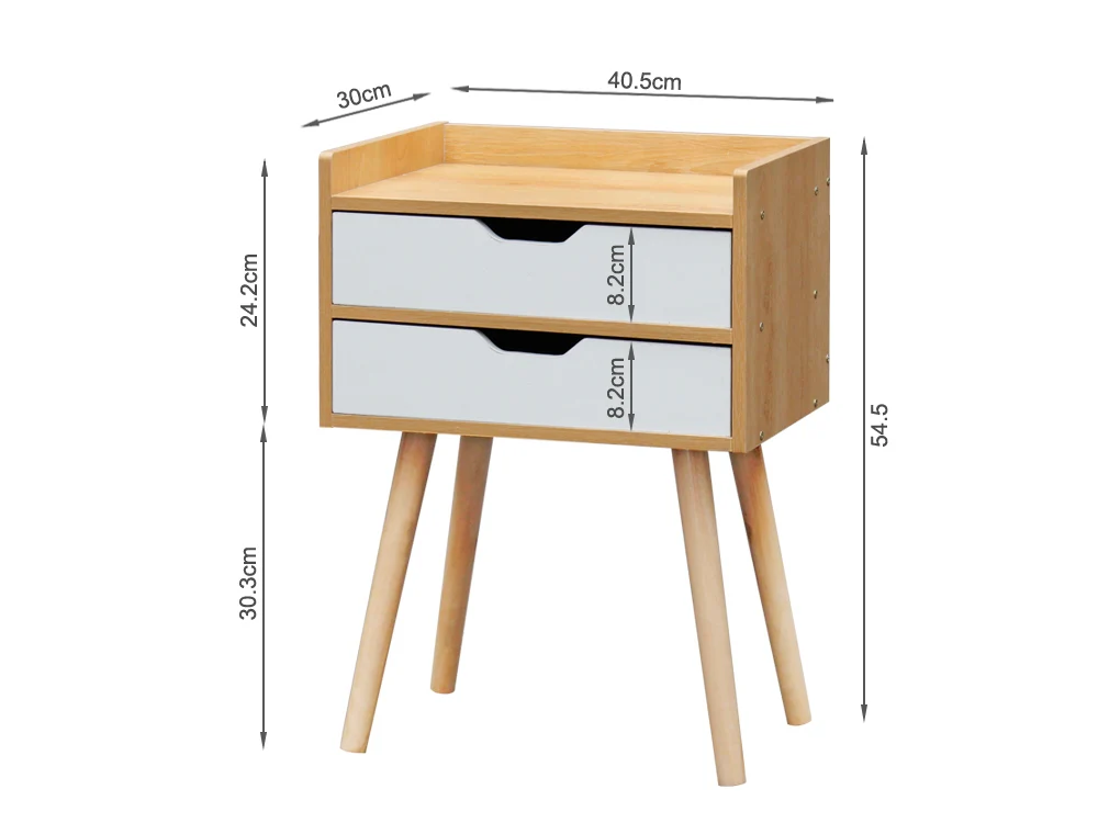 MARC Bedside Table Nightstand - Oak - Image 7