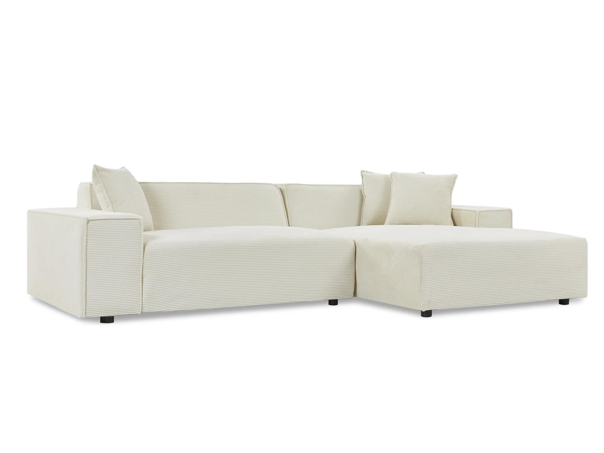 Marco 3 Seater Sofa with Right Facing Chaise - Pearl