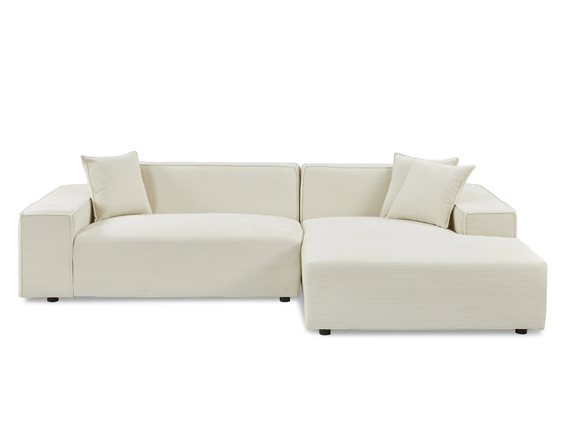 Marco 3 Seater Sofa with Right Facing Chaise - Pearl - Image 3