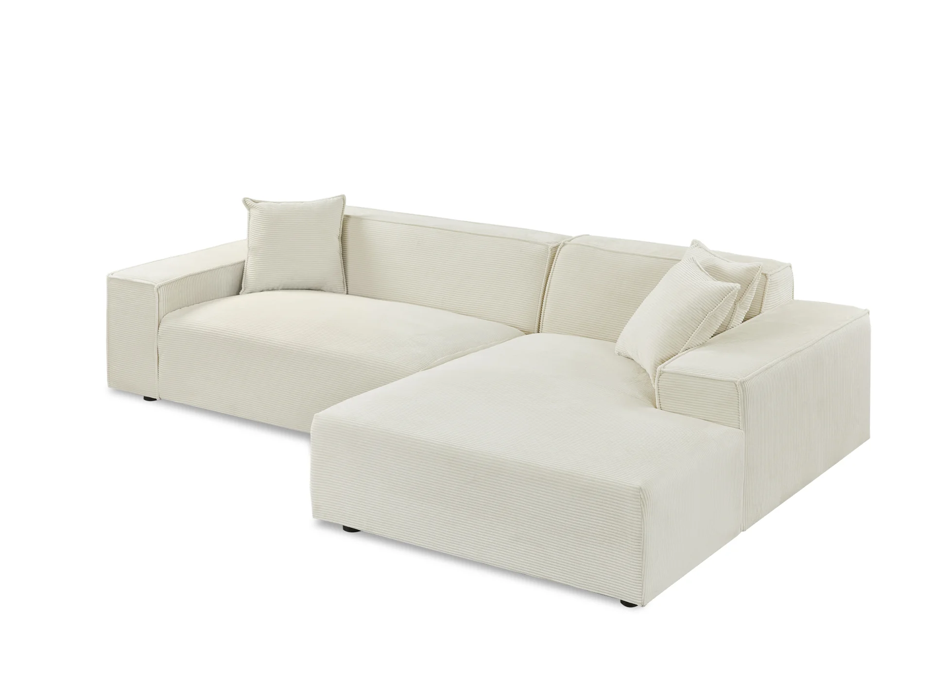 Marco 3 Seater Sofa with Right Facing Chaise - Pearl - Image 4