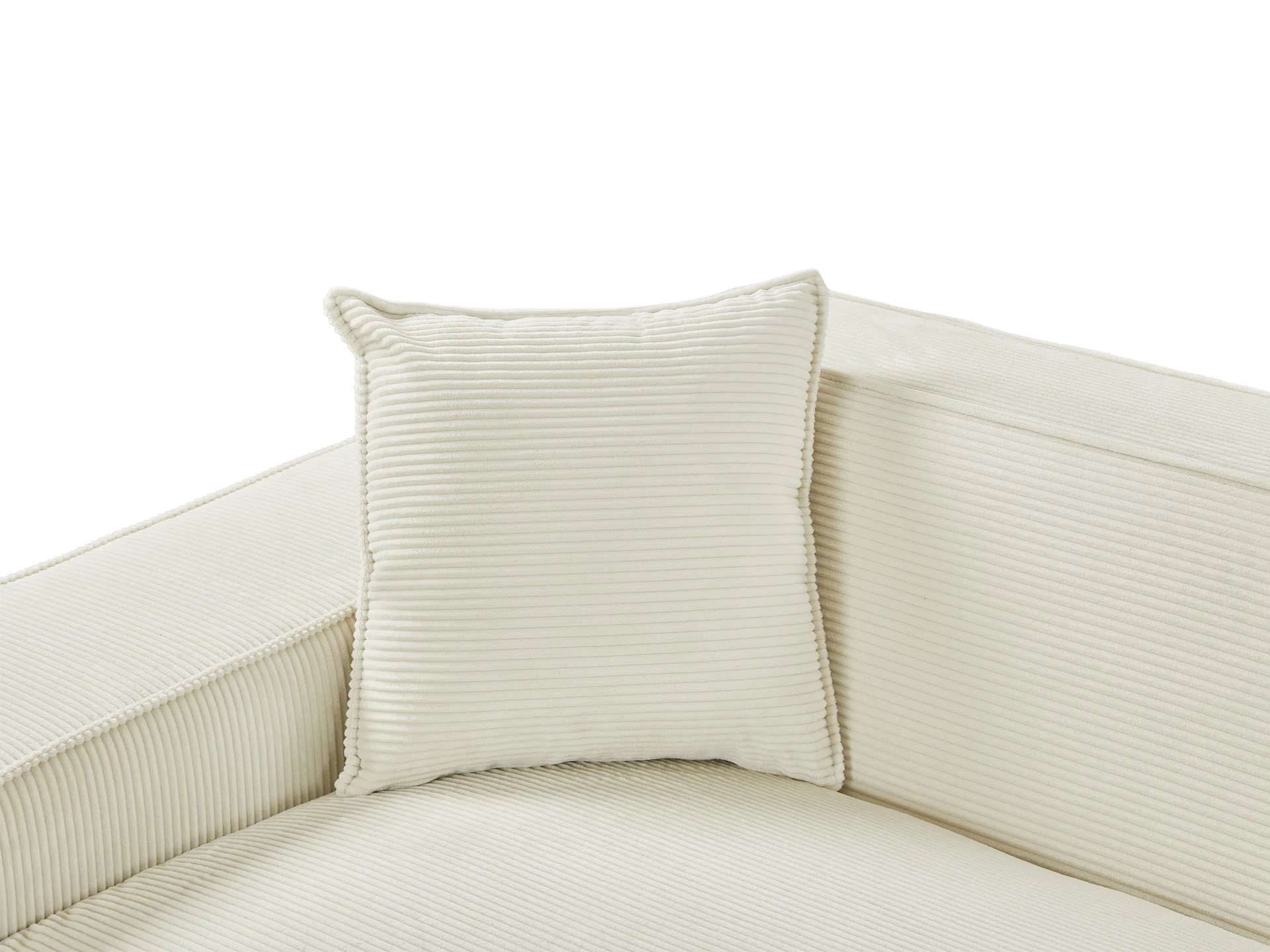 Marco 3 Seater Sofa with Right Facing Chaise - Pearl - Image 5