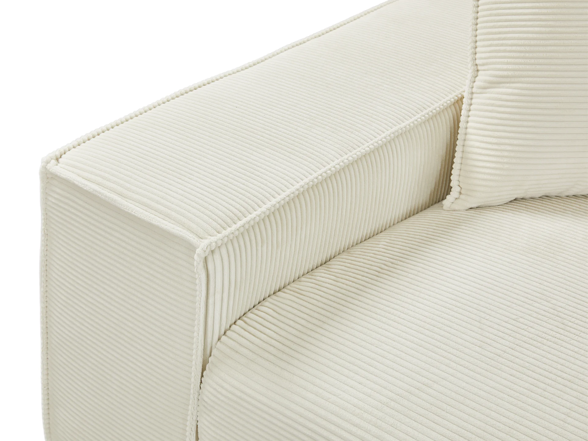 Marco 3 Seater Sofa with Right Facing Chaise - Pearl - Image 6