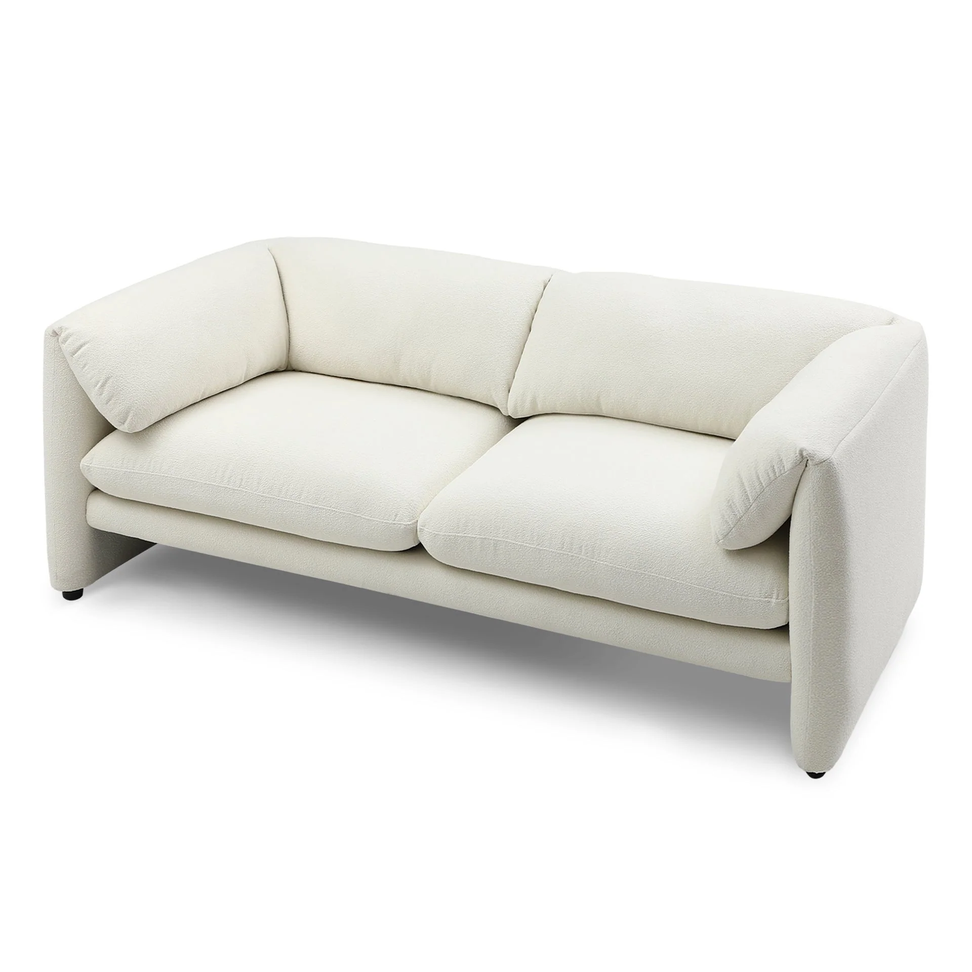 Marion Boucle 2 Seater Sofa - Cream - Image 9