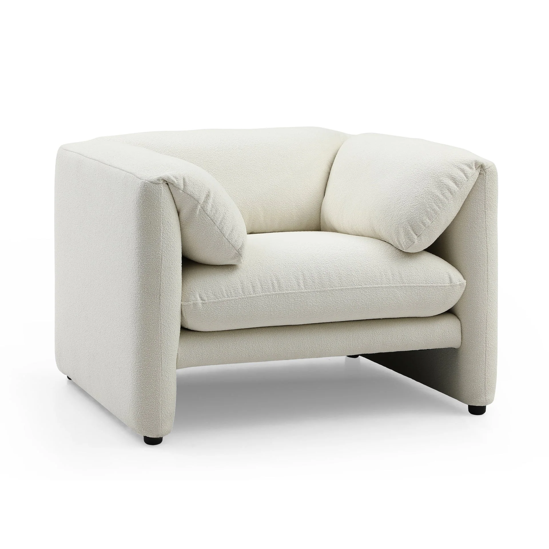 Marion 3 Piece Sofa Set - Cream - Image 3