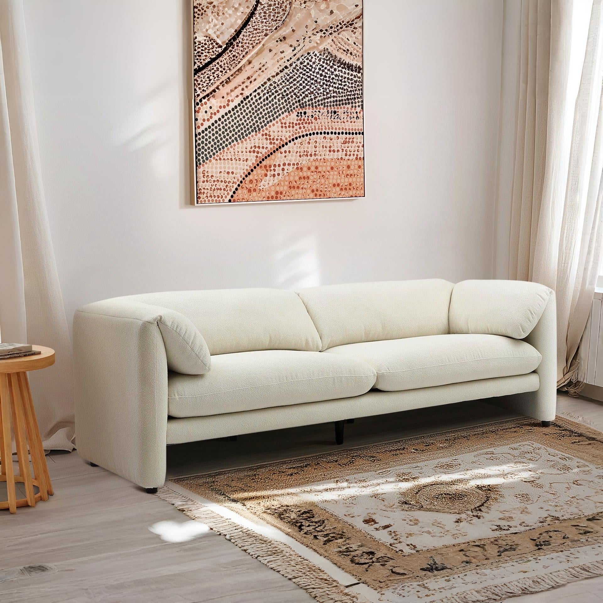 Marion Boucle 3 Seater Sofa - Cream - Image 7