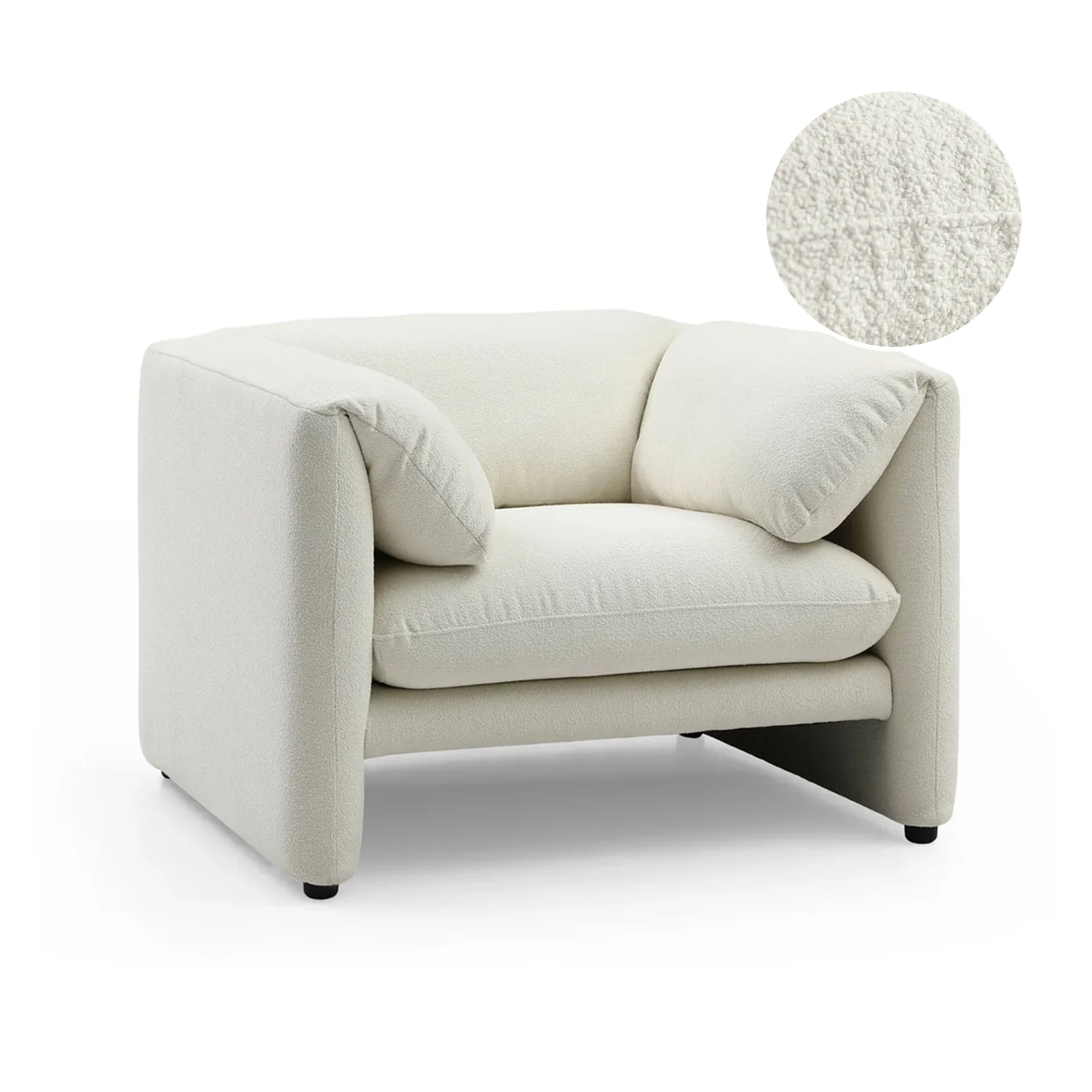 Marion Boucle Occasional Chair - Cream - Image 9