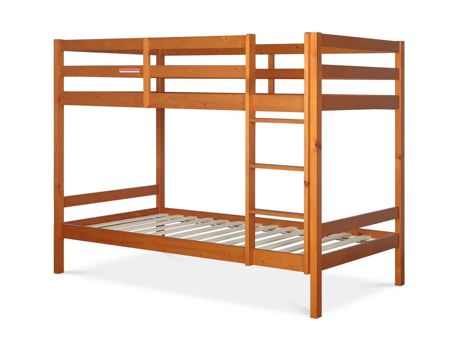 Maroon Single Wooden Bunk Bed Frame - Oak - Image 2