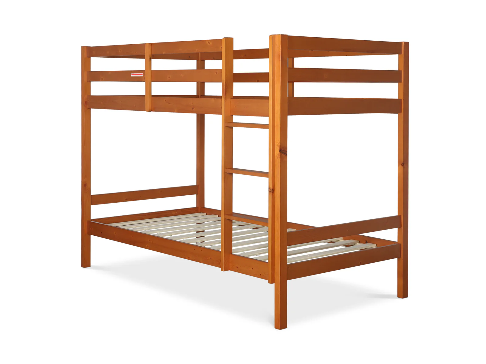 Maroon Single Wooden Bunk Bed Frame - Oak - Image 4
