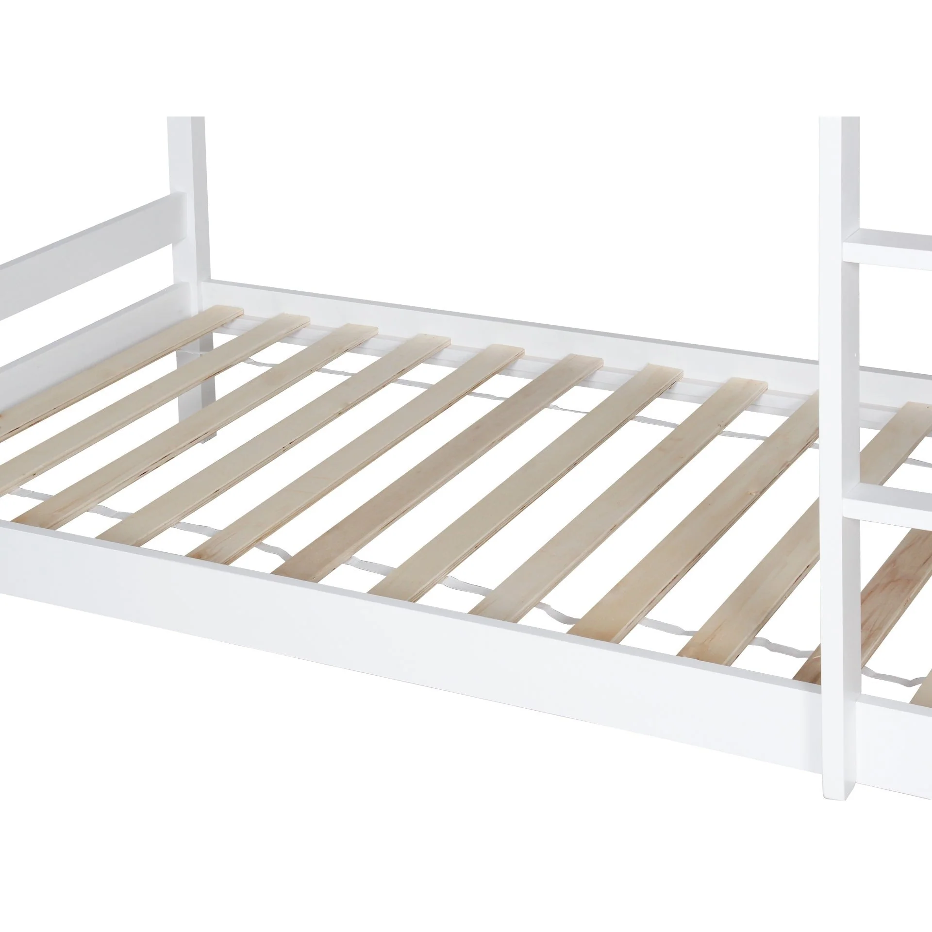 Maroon Single Wooden Bunk Bed Frame - White - Image 5