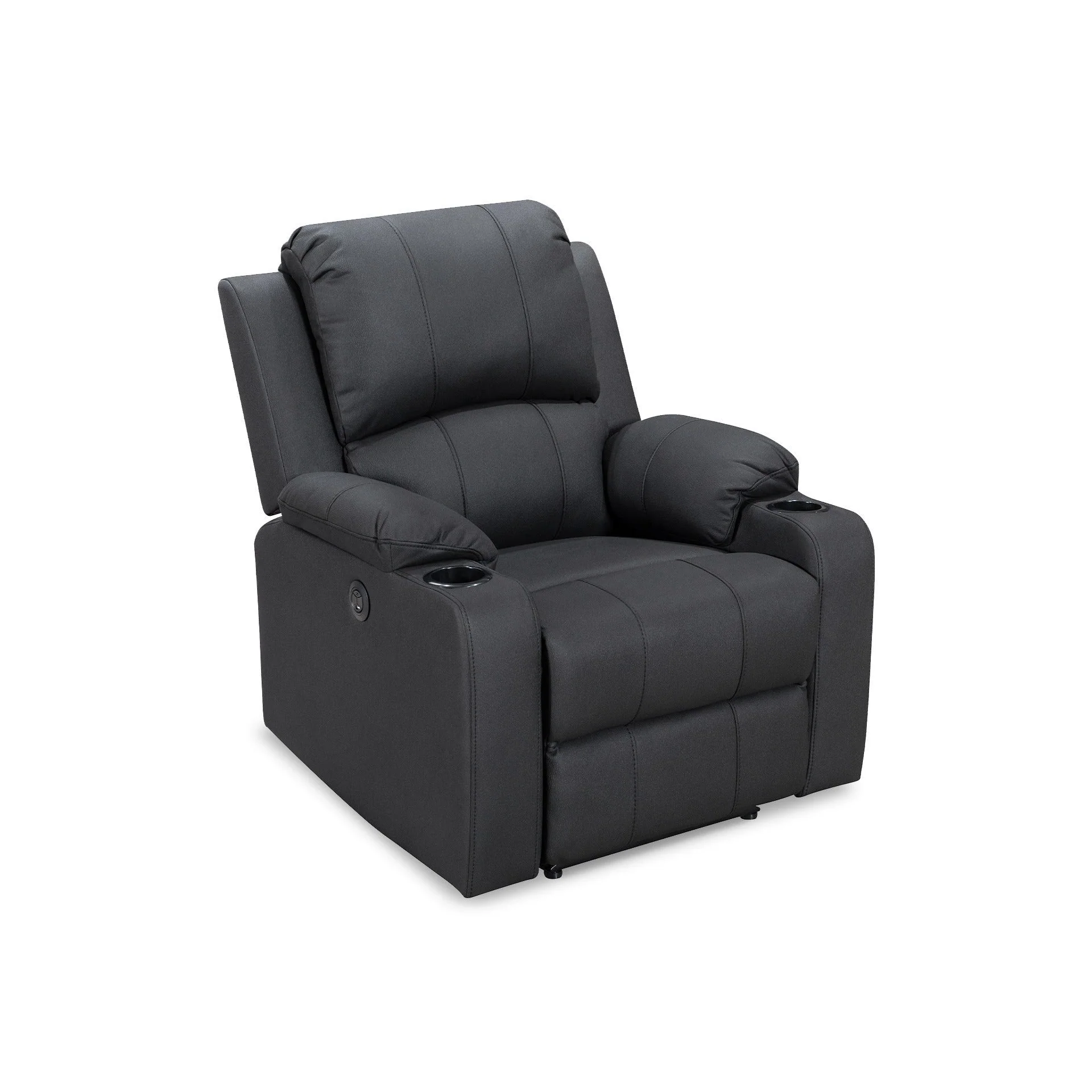 Marton Electric Recliner Chair - Black - Image 8