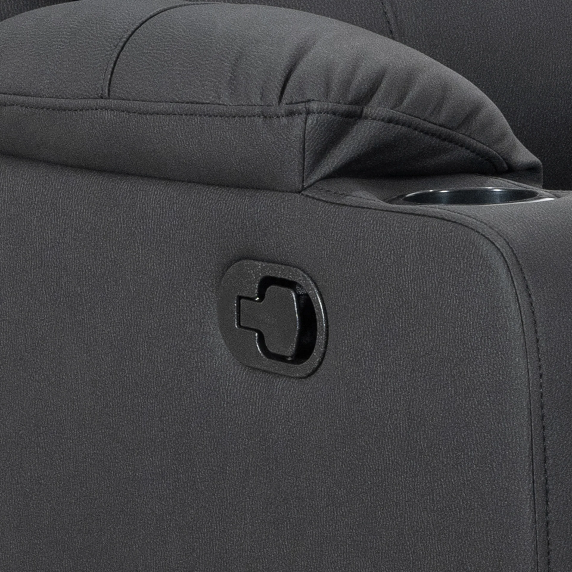 Marton Manual Recliner Chair - Black - Image 12