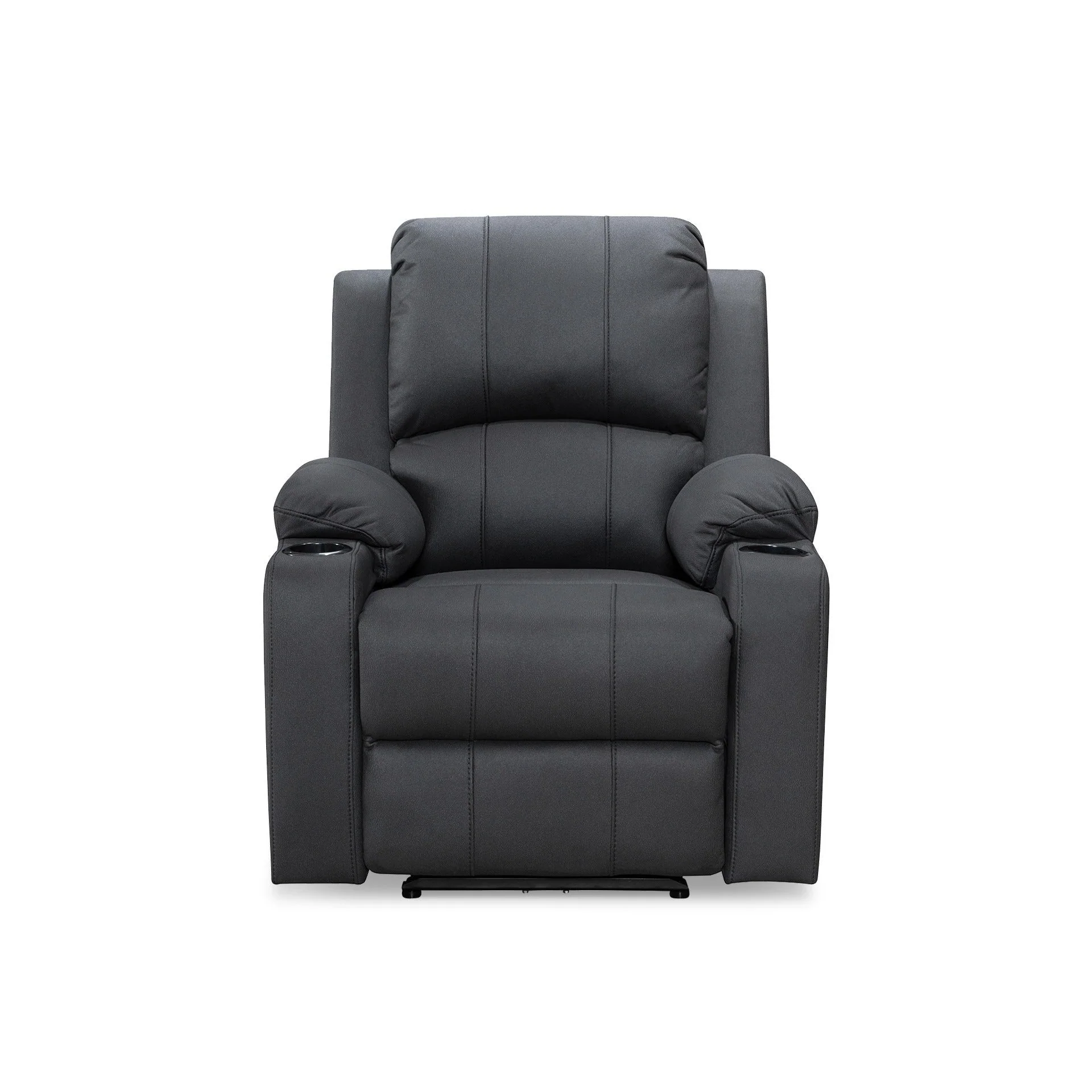 Marton Manual Recliner Chair - Black - Image 9