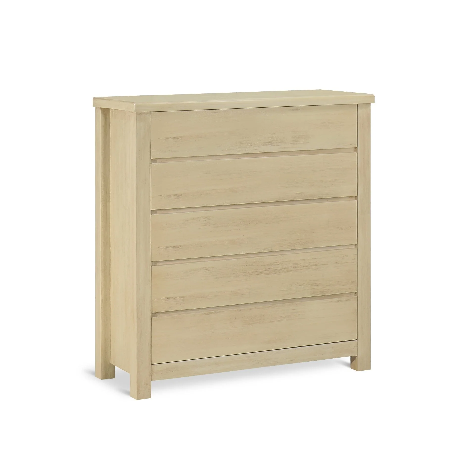 Martos Solid Acacia Wood 5 Drawer Tallboy - Briar Smoke - Image 3