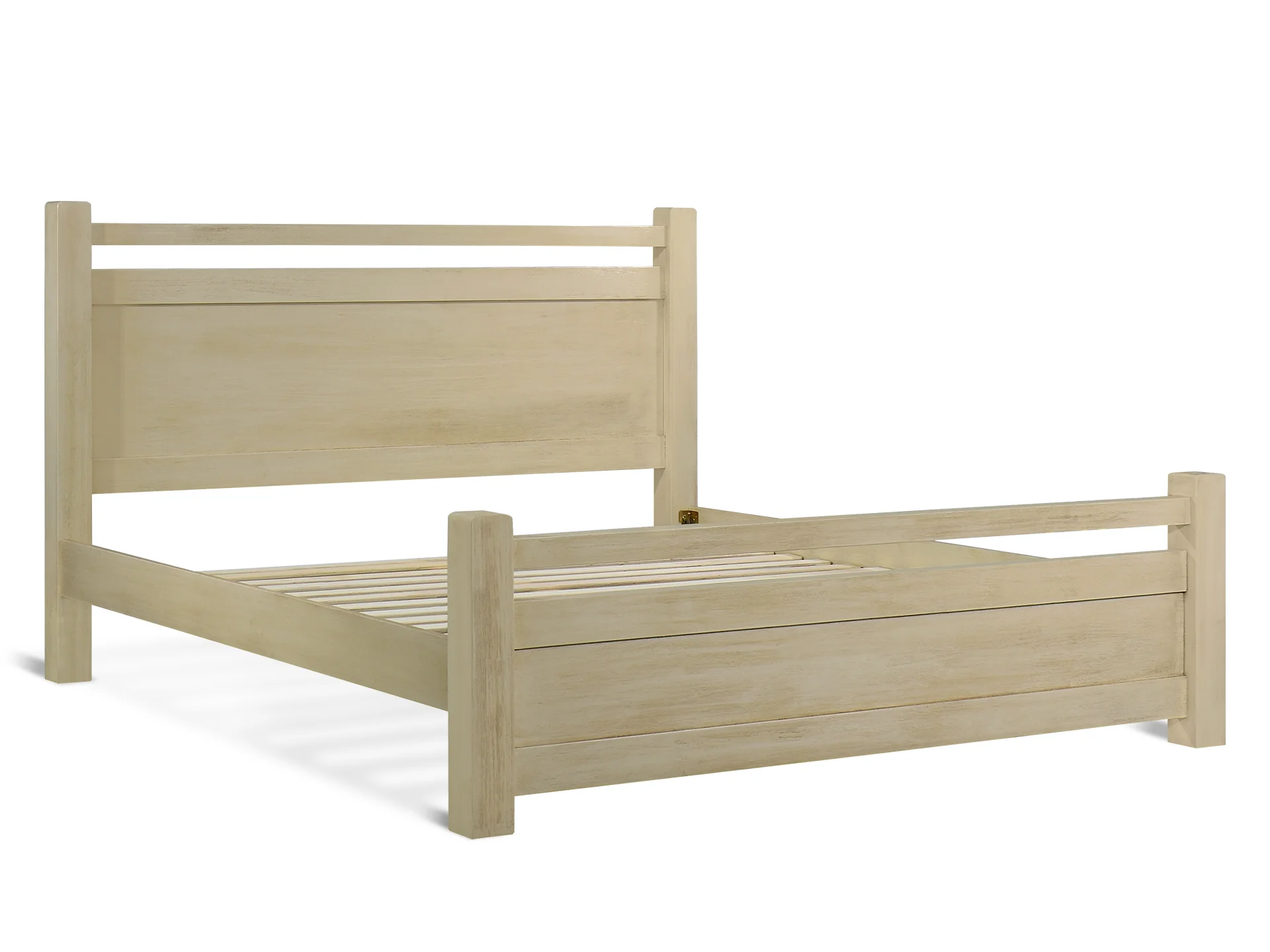 Martos Solid Acacia Wood Queen Bed Frame - Briar Smoke - Image 2