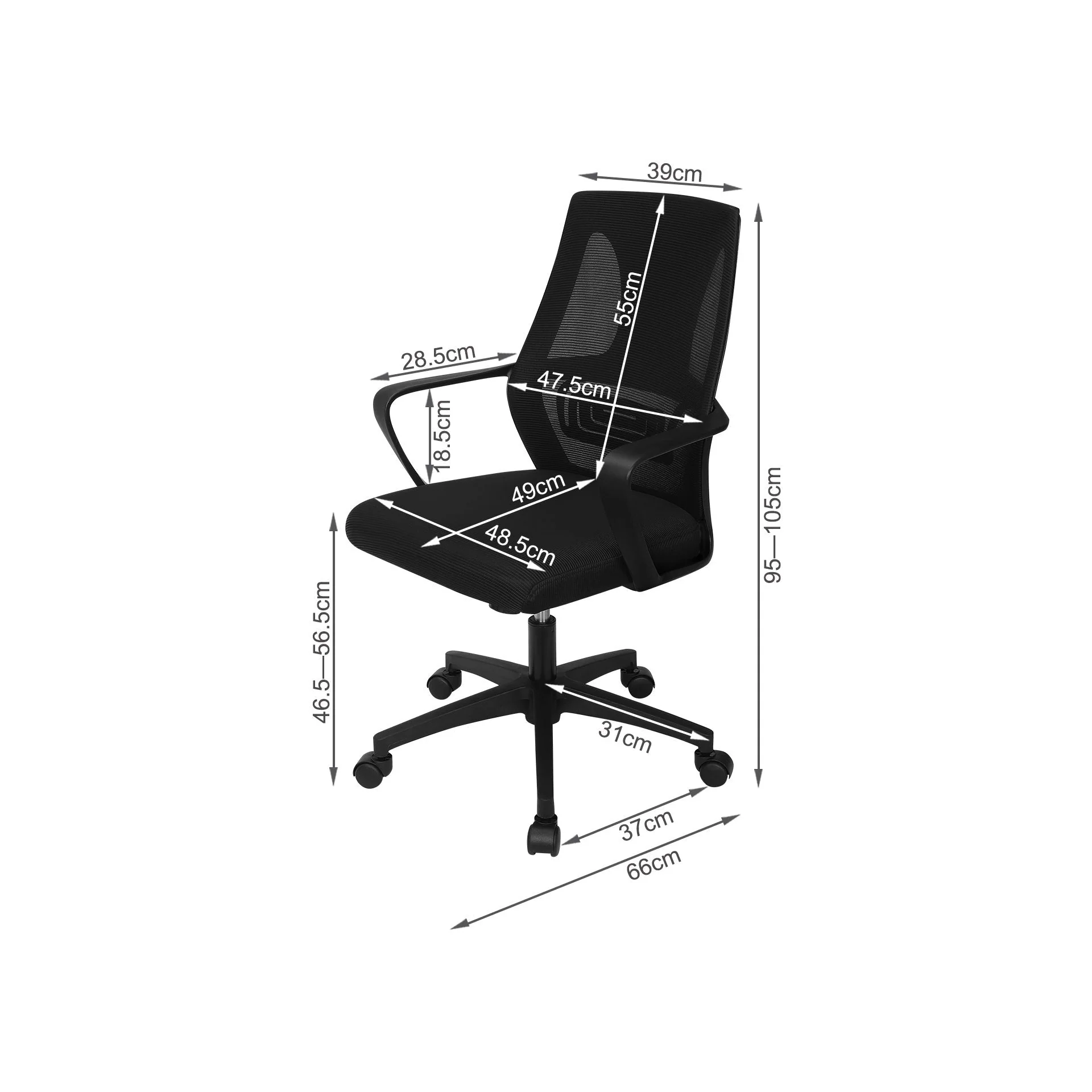 Marvel Office Chair - Black - Image 12