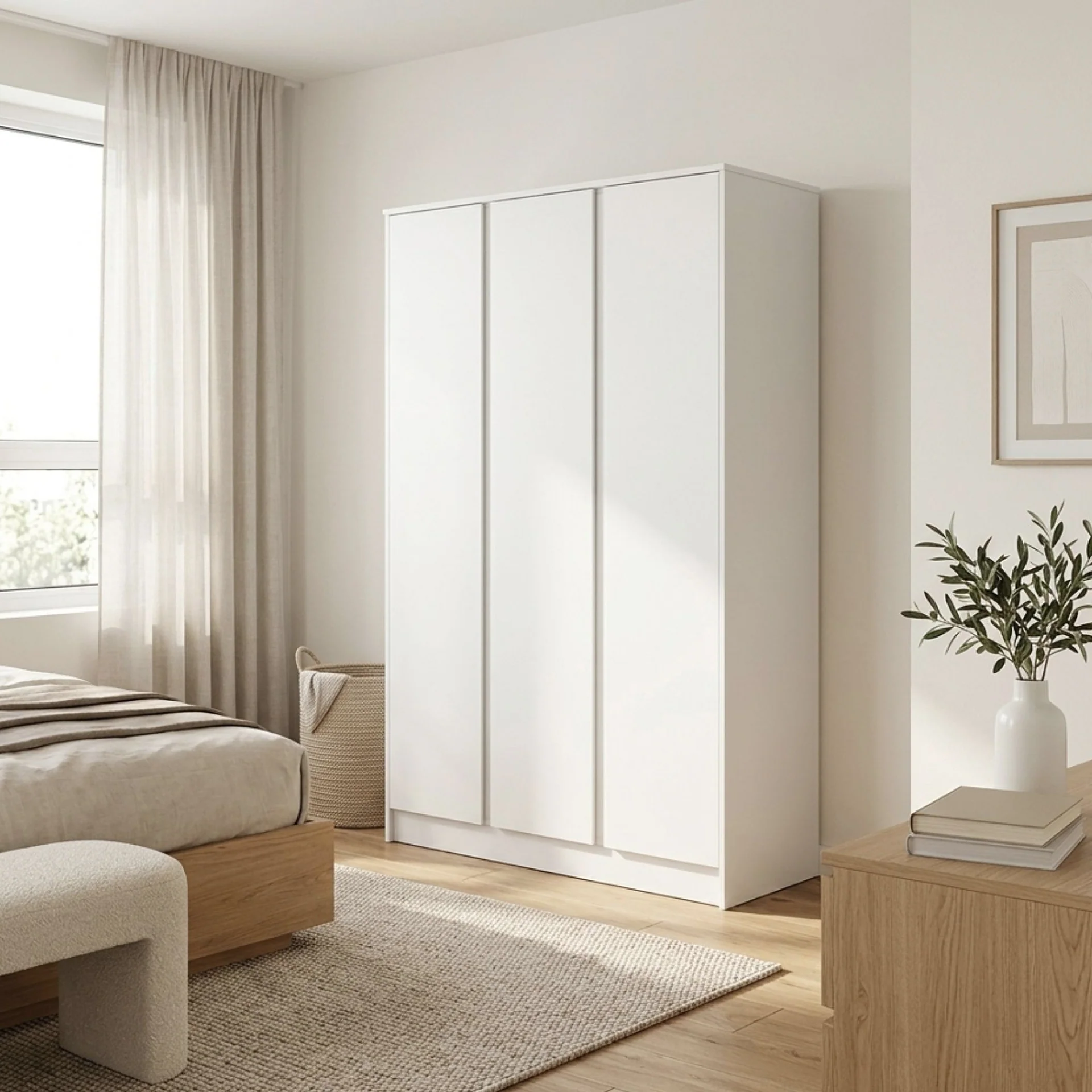 Mason 3 Door Wardrobe - White