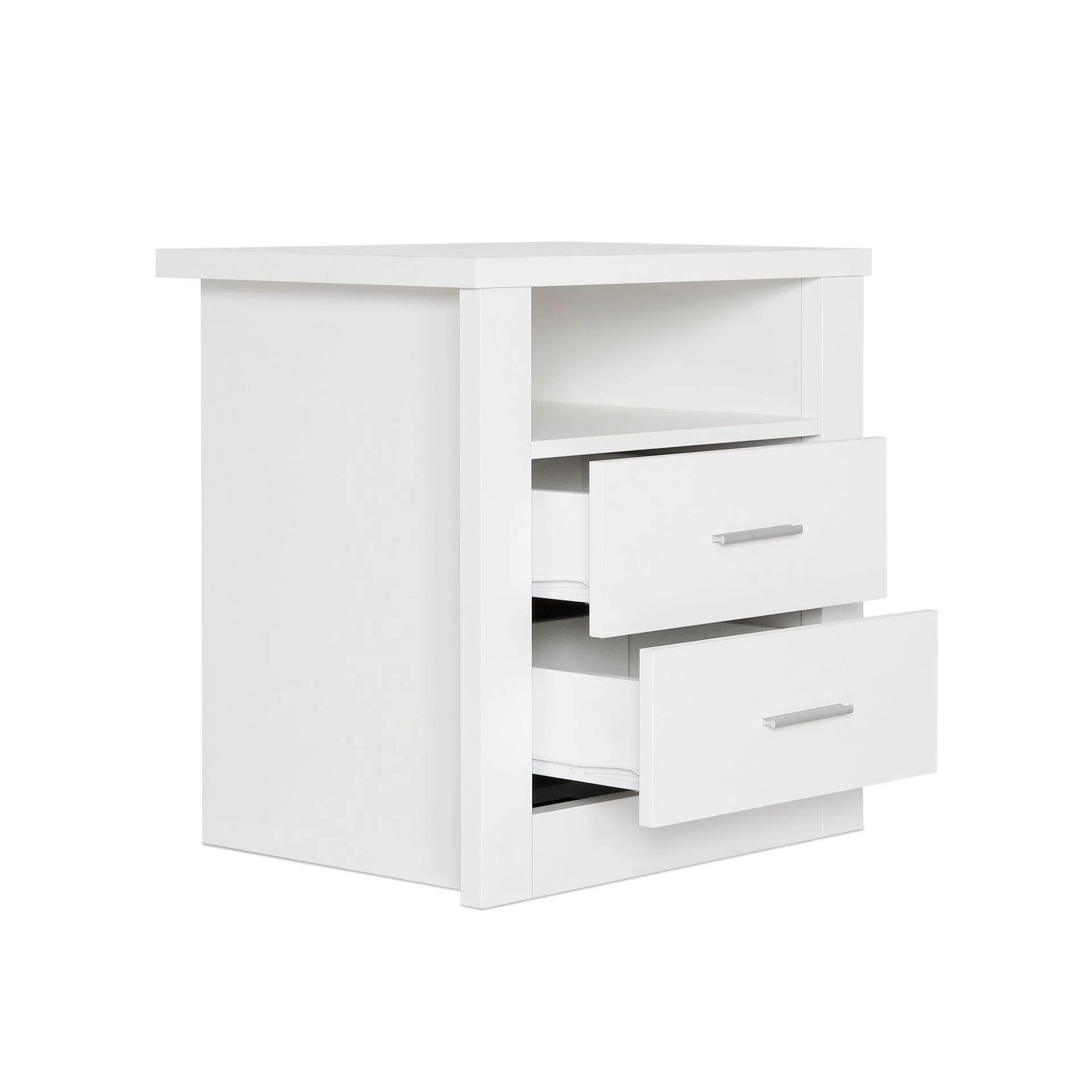 Mateo Wooden Bedside Table - White - Image 9