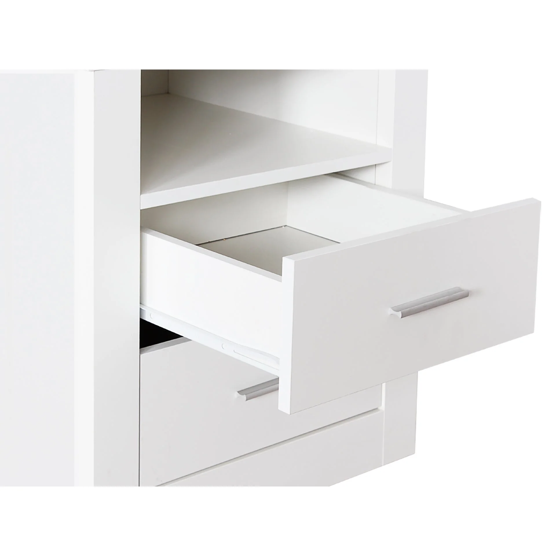 Mateo Wooden Bedside Table - White + Oak - Image 10