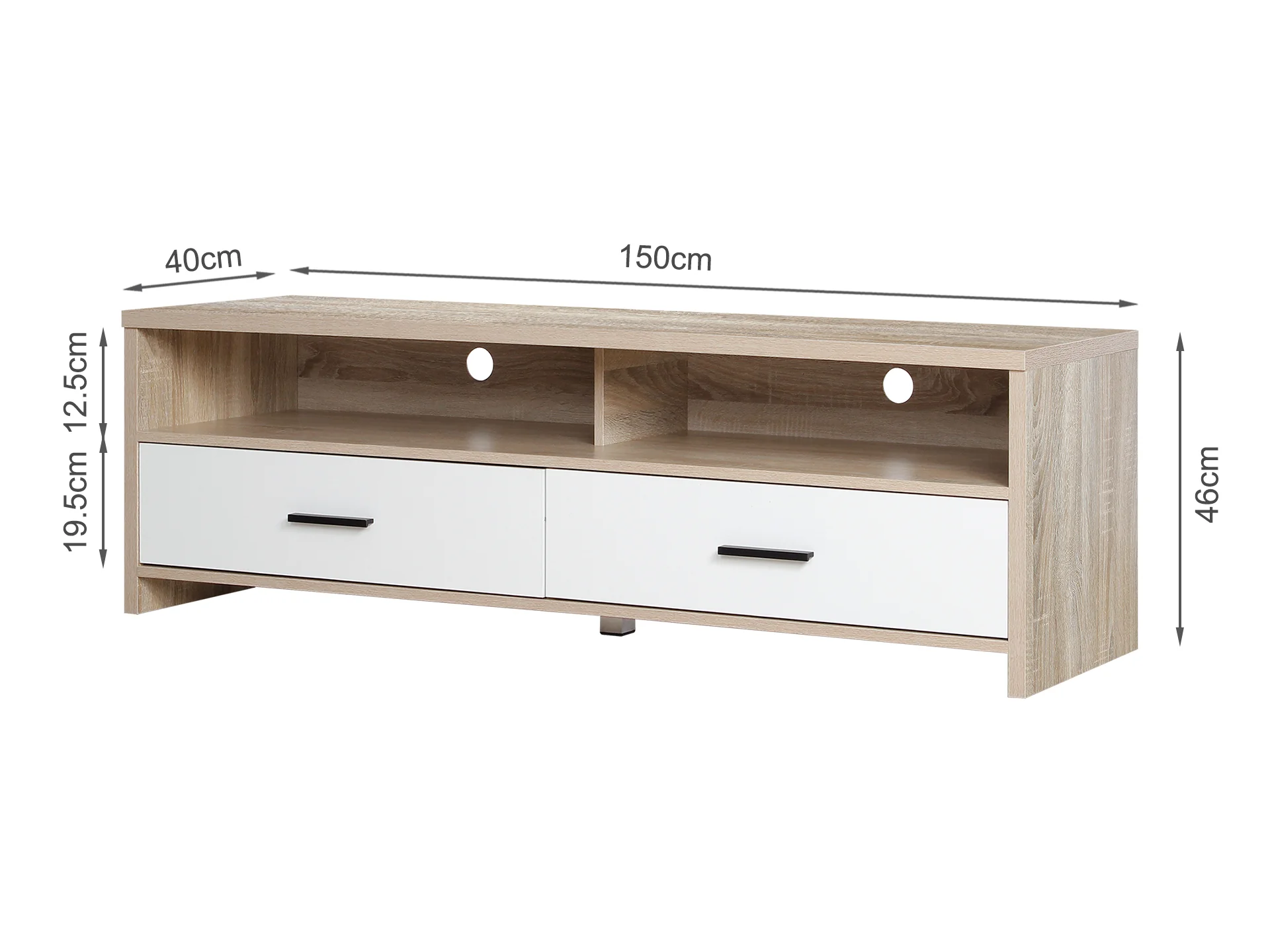 MATHER 1.5M Entertainment Unit - Oak - Image 7