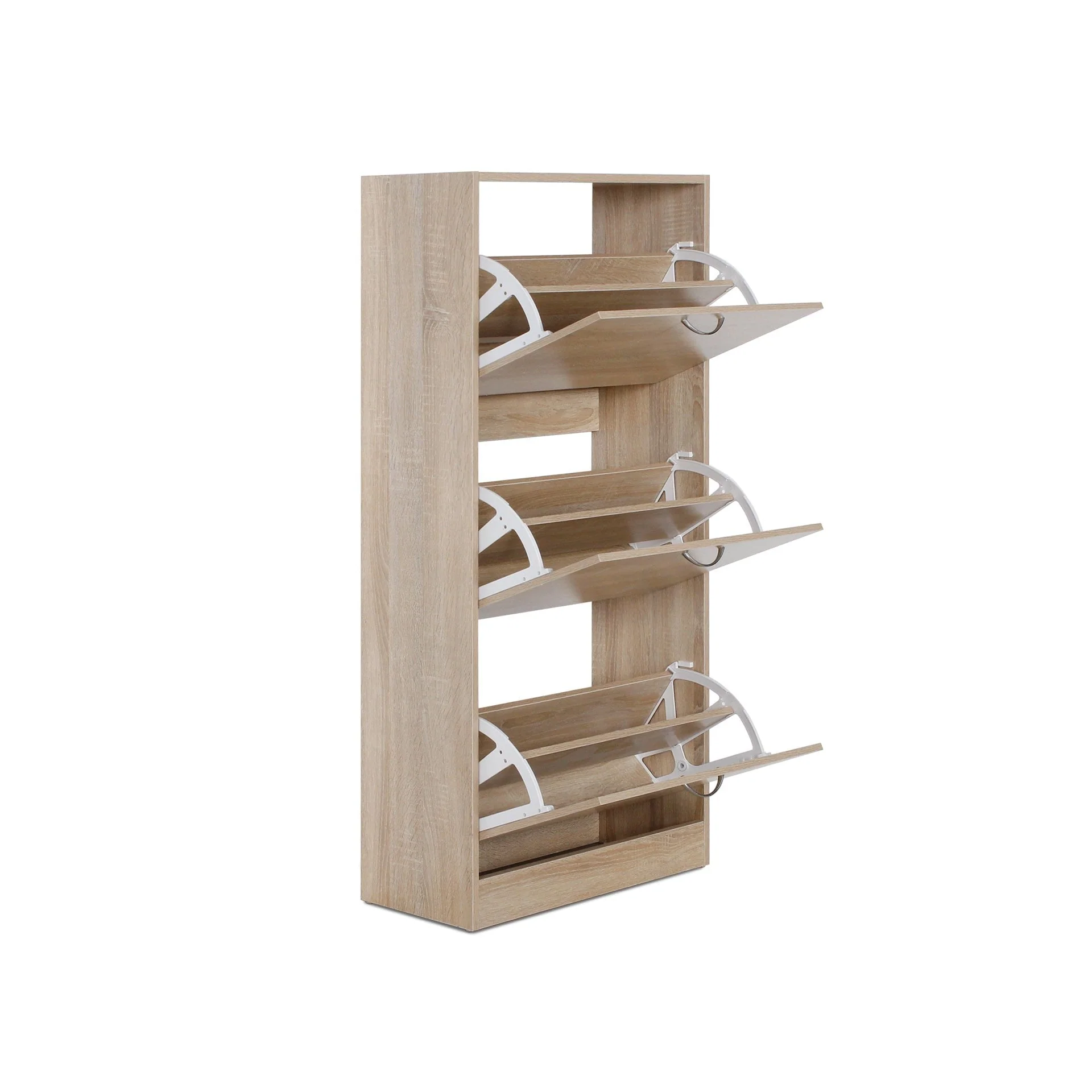 Matilda 3 Drawer Shoe Cabinet Storage Rack - Maple - Image 9