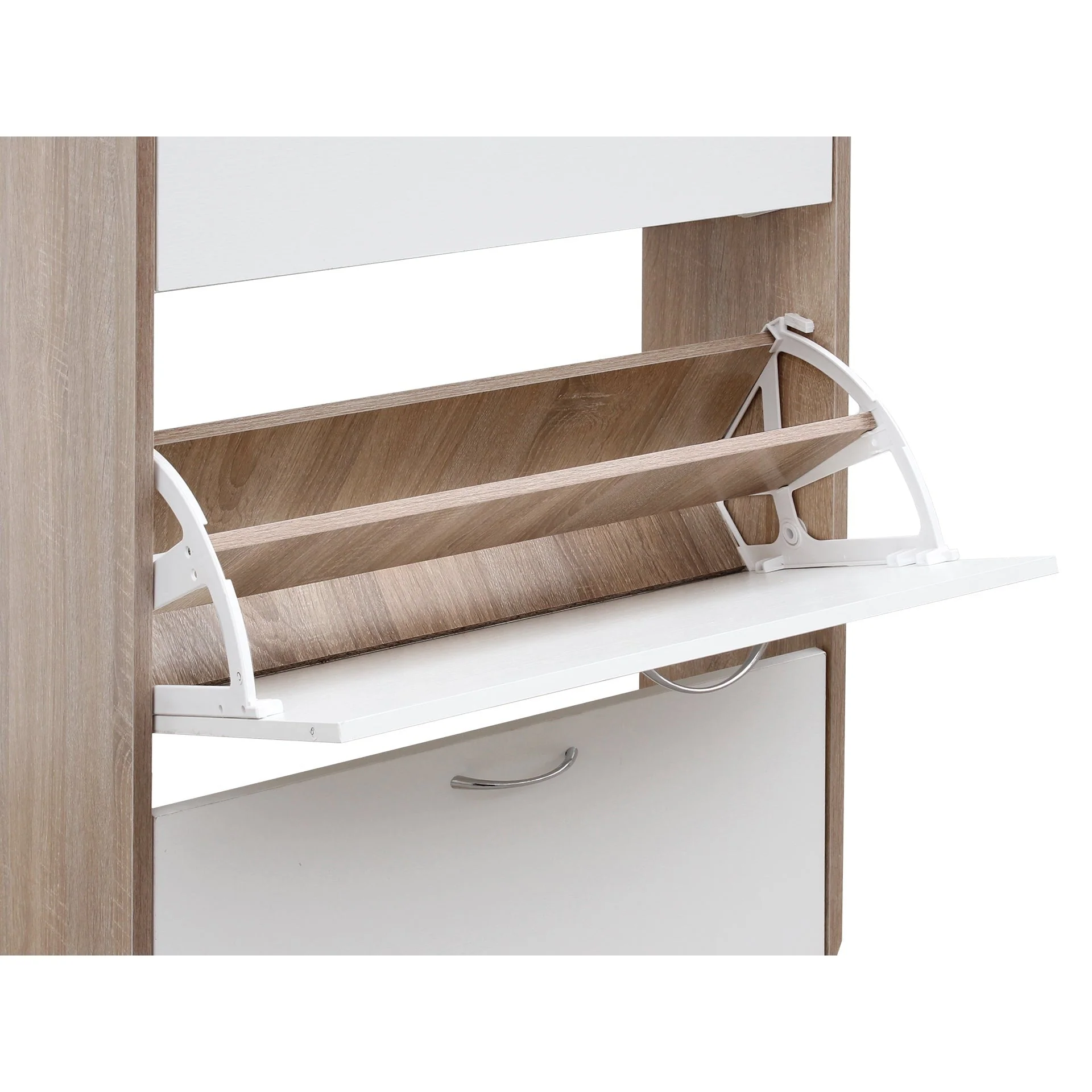 Matilda 3 Drawer Shoe Cabinet Storage Rack - Oak - Image 12