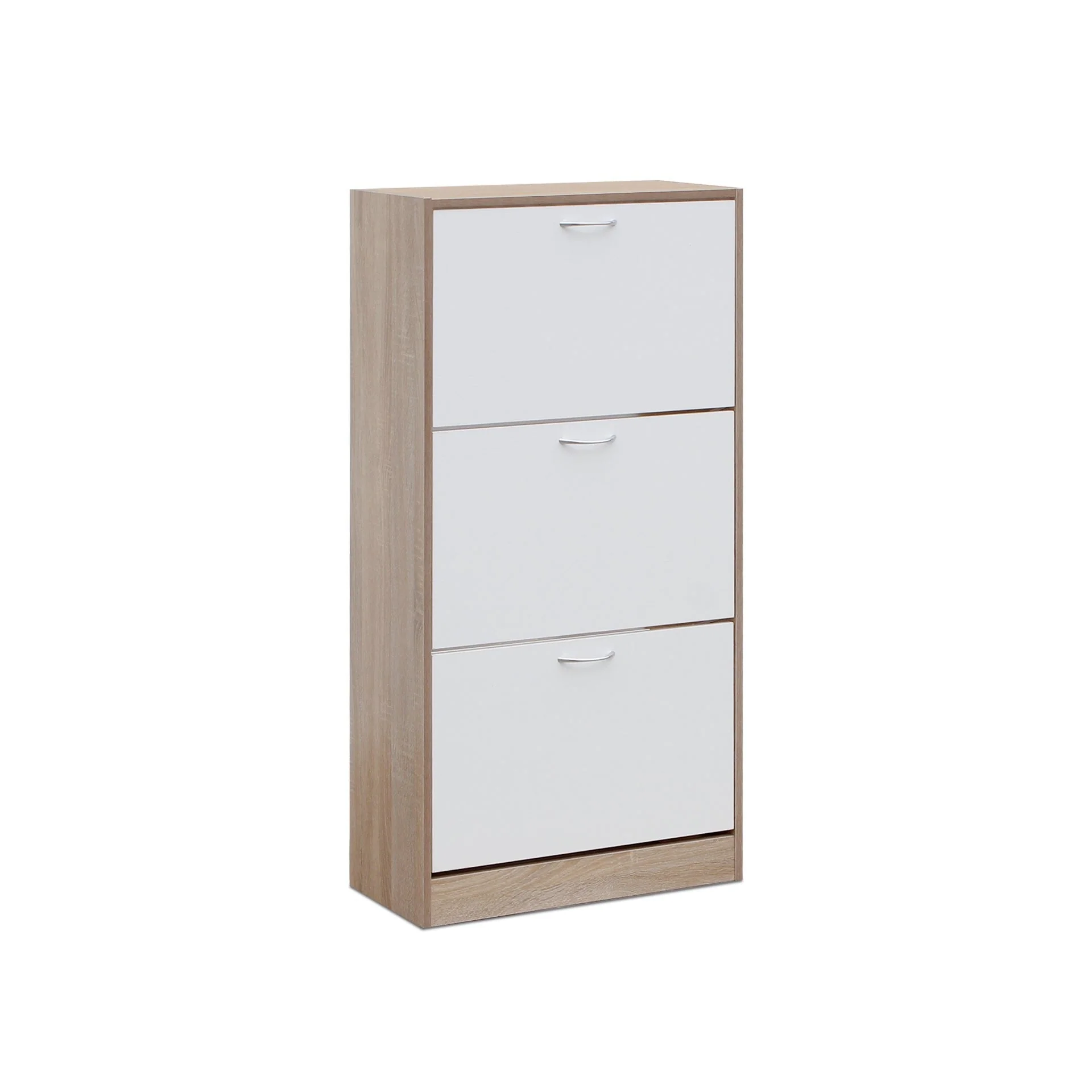 Matilda 3 Drawer Shoe Cabinet Storage Rack - Oak - Image 6