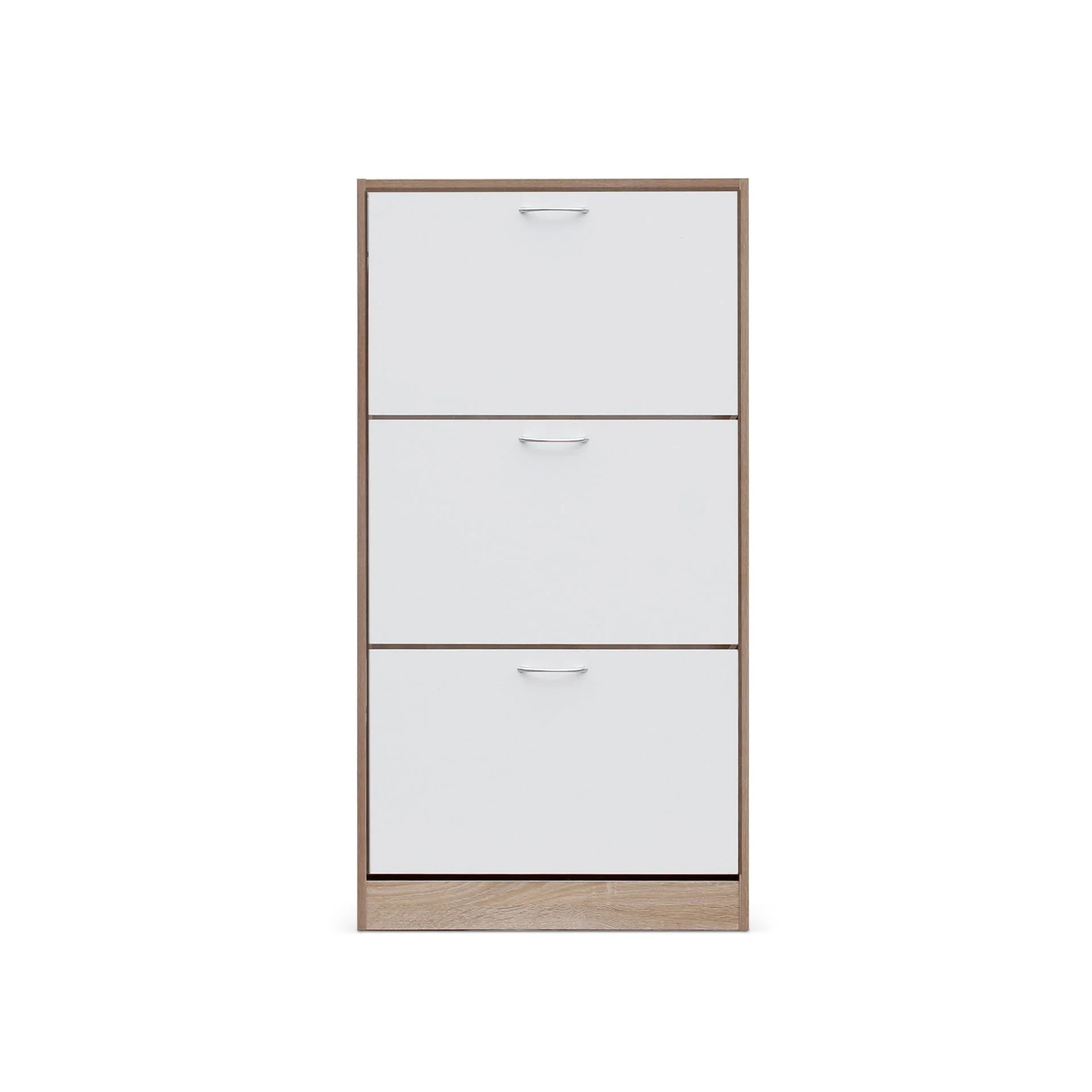 Matilda 3 Drawer Shoe Cabinet Storage Rack - Oak - Image 7