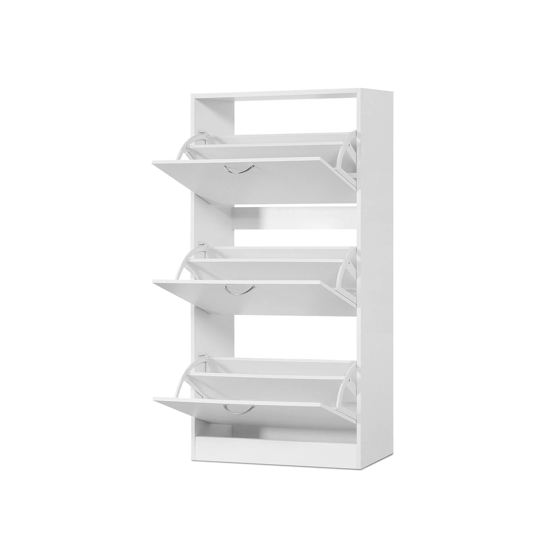 Matilda 3 Drawer Shoe Cabinet Storage Rack - White - Image 4