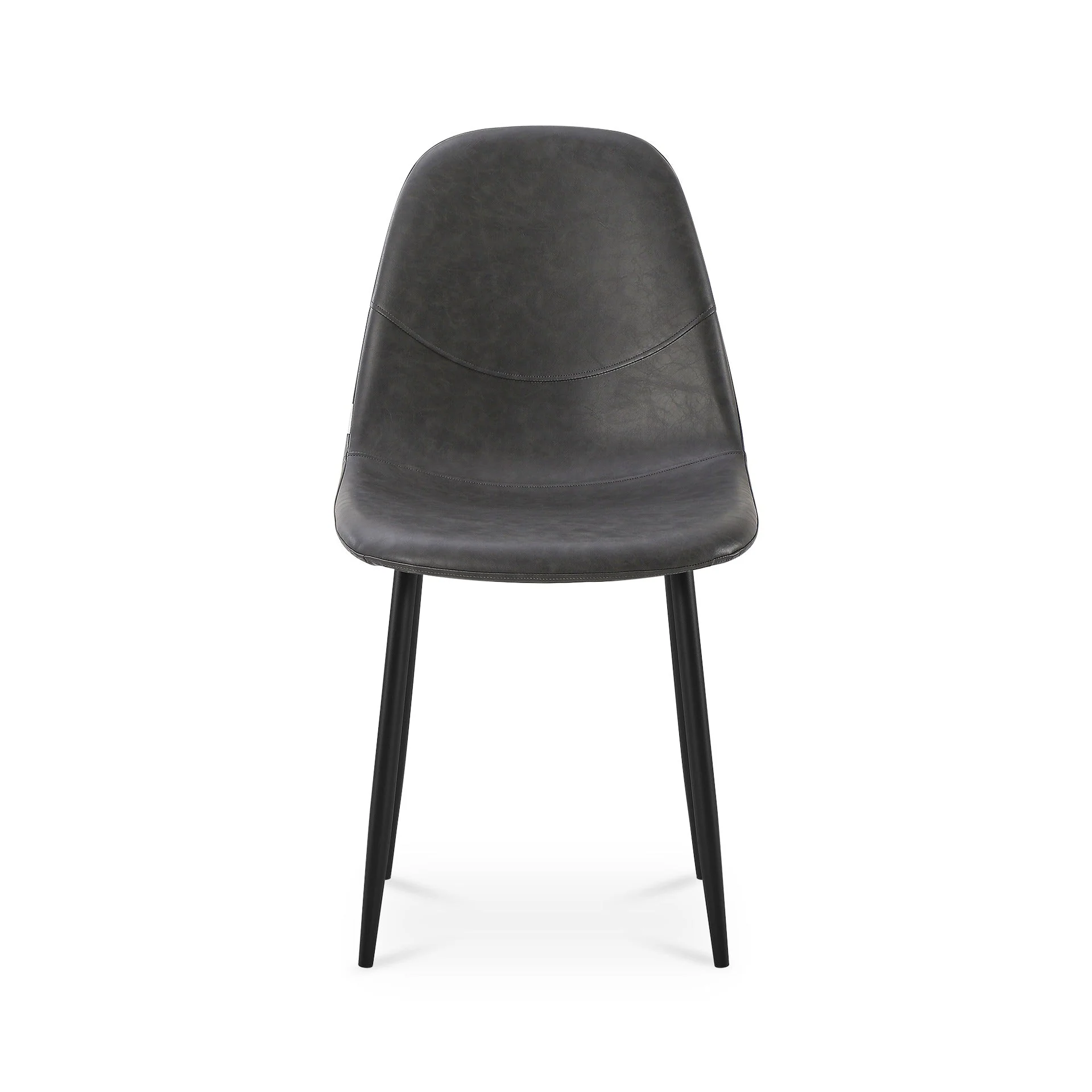 Matthew PU Leather Dining Chair - Set of 4 - Grey - Image 12
