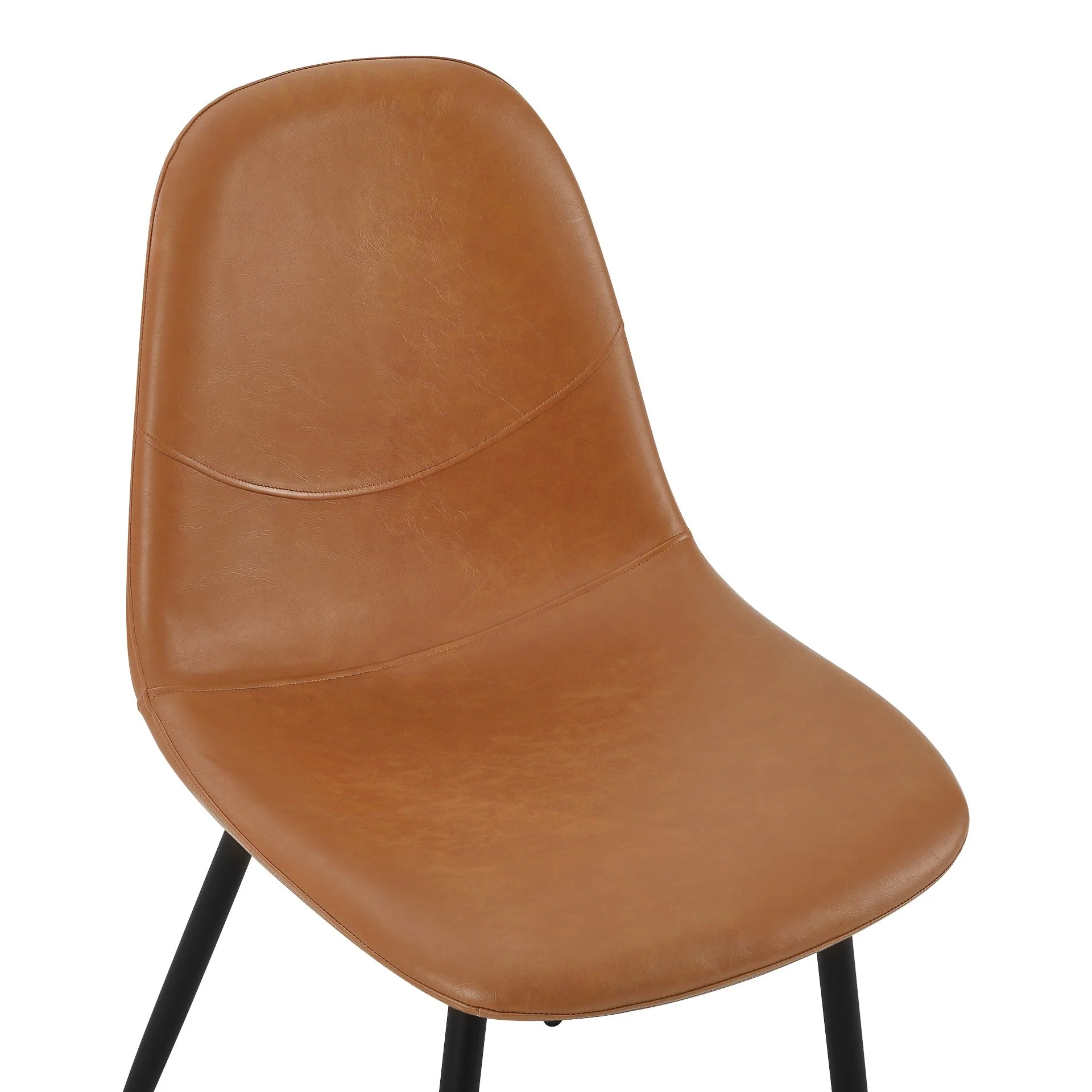 Matthew PU Leather Dining Chair - Set of 4 - Orange - Image 9