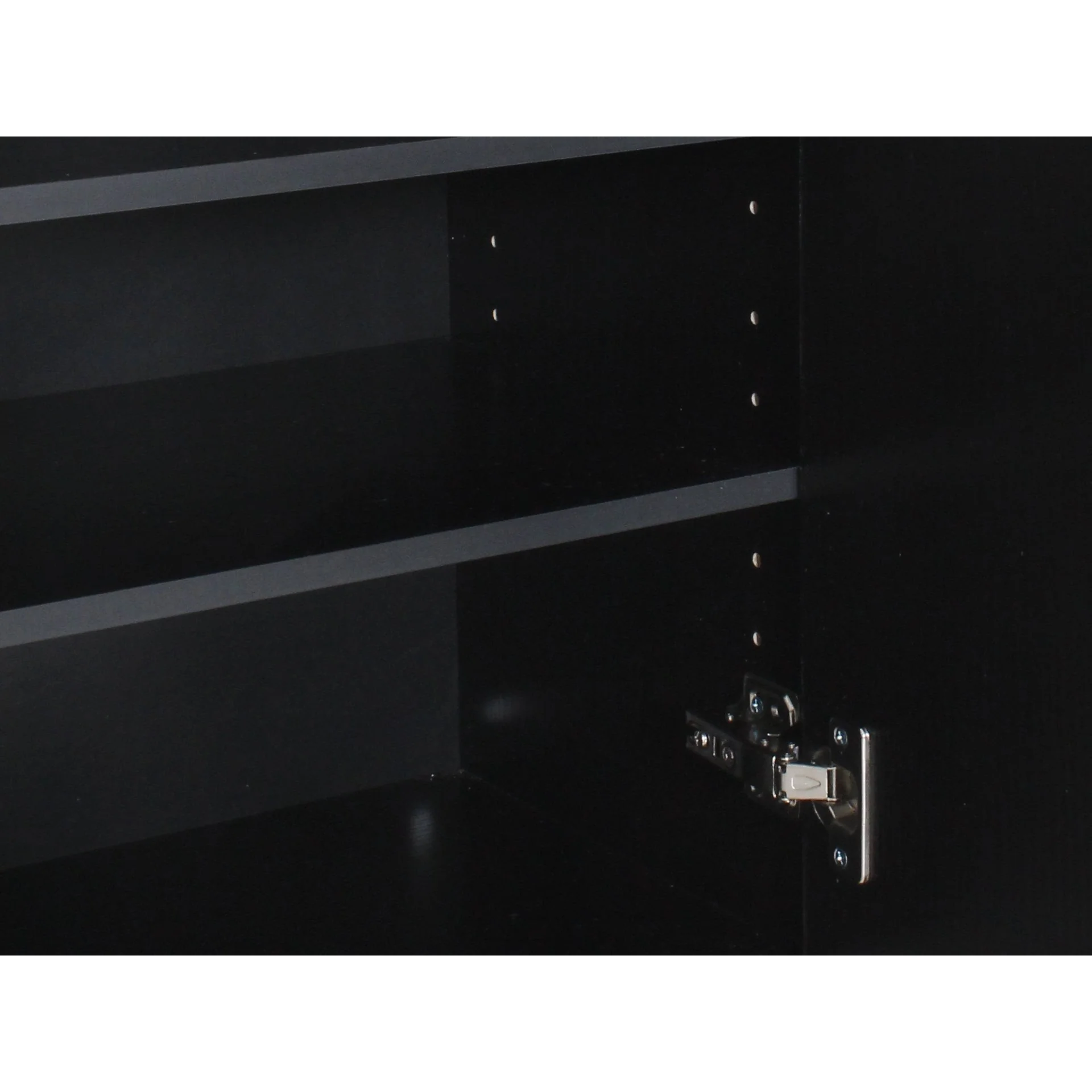 Maui 2 Door Shoe Cabinet Storage Rack - Black - Image 6