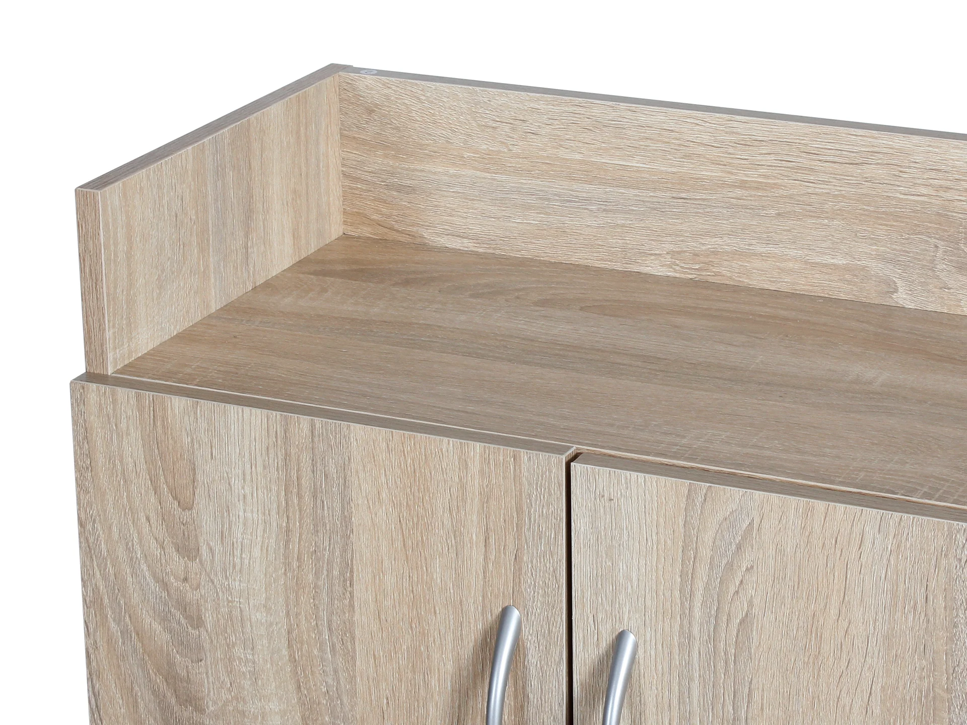 Maui 2 Door Shoe Cabinet Storage Rack - Oak - Image 7