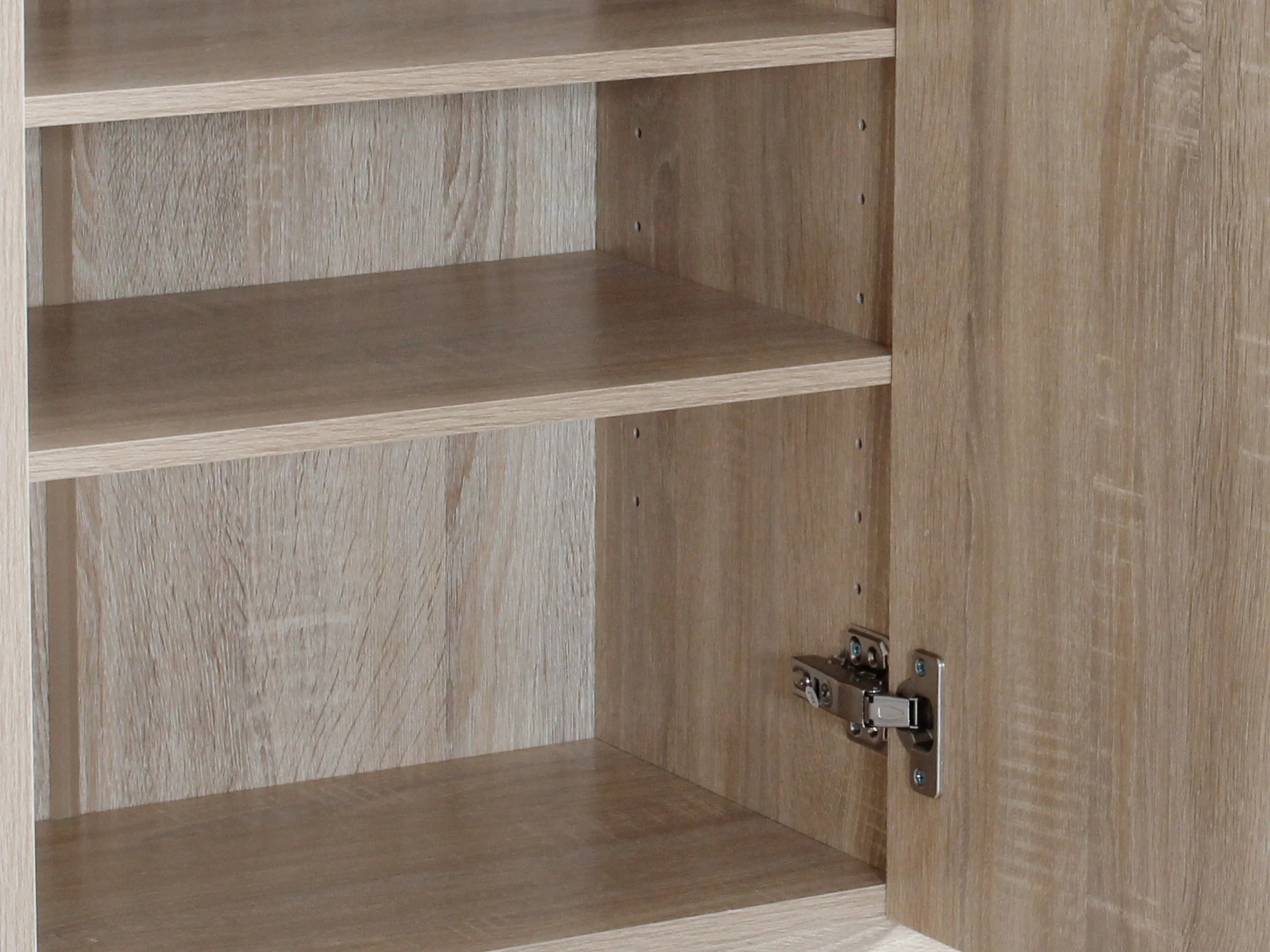 Maui 2 Door Shoe Cabinet Storage Rack - Oak - Image 9