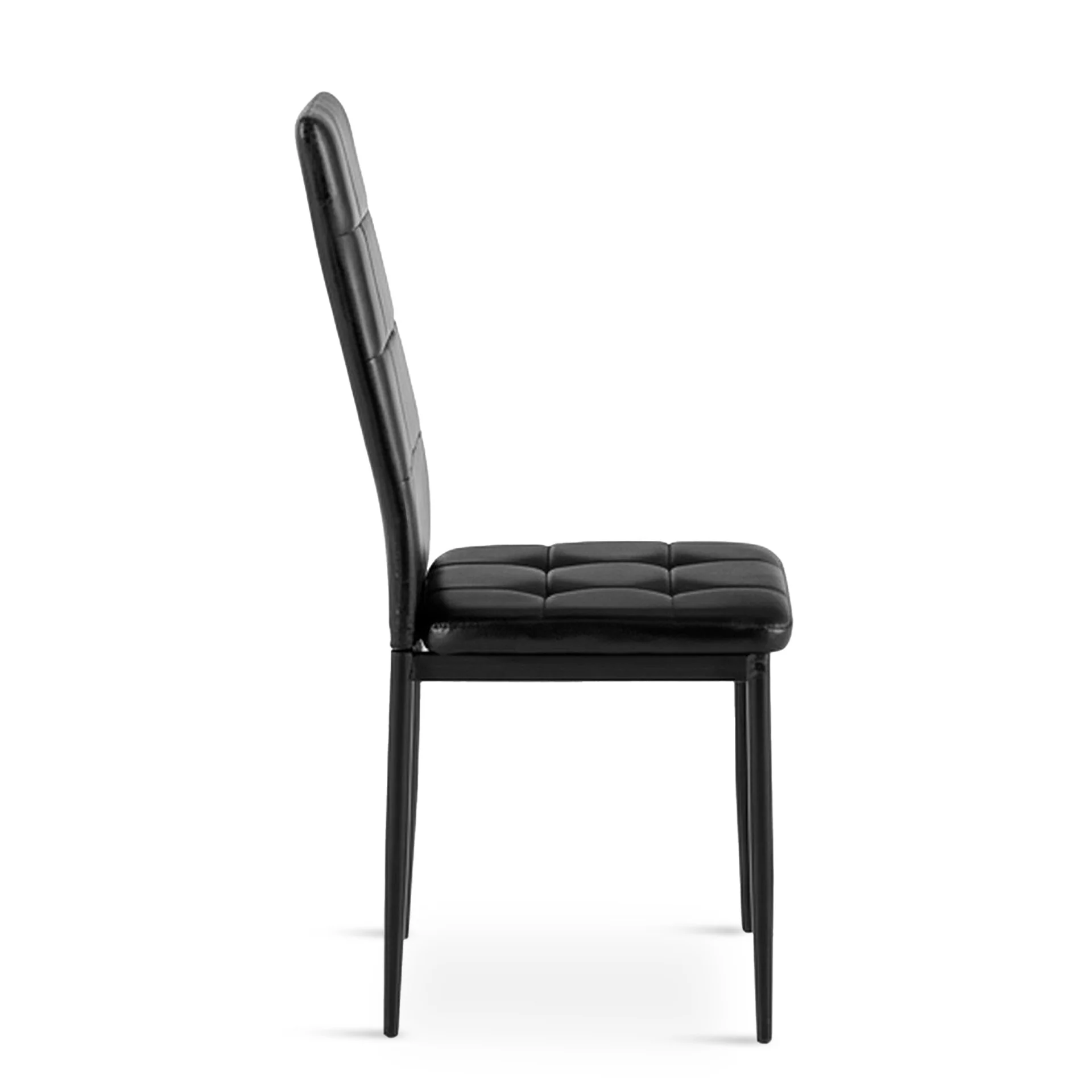 Mauro PU Leather Dining Chair - Set of 4 - Black - Image 7