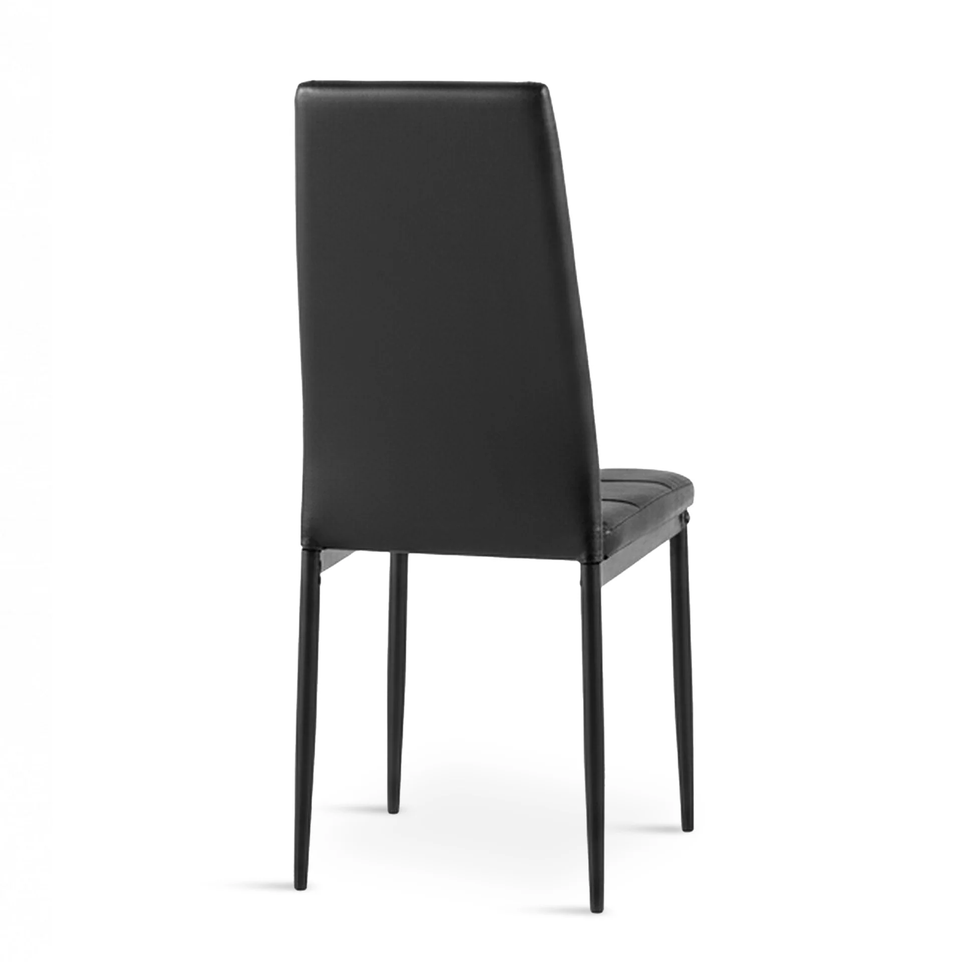 Mauro PU Leather Dining Chair - Set of 4 - Black - Image 8