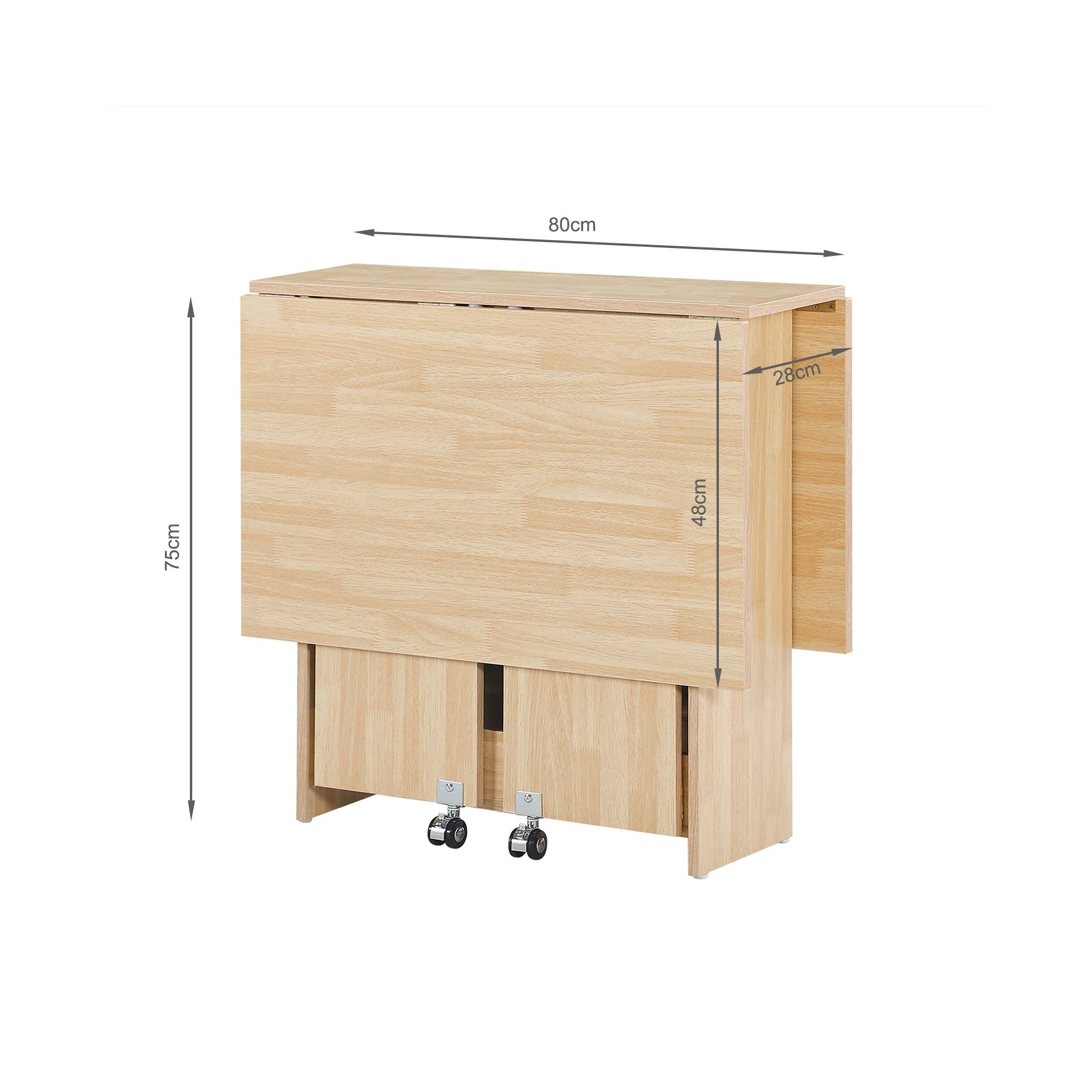 Maverick Foldable Dining Table - Light Oak - Image 12