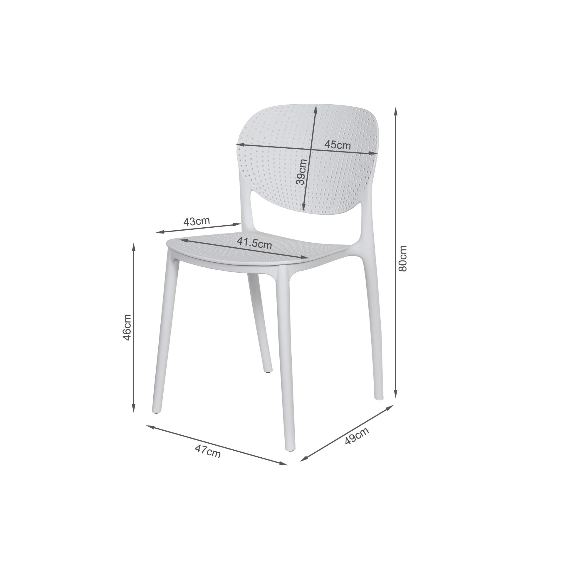 Max Dining Chair - Set of 4 - White - Image 10