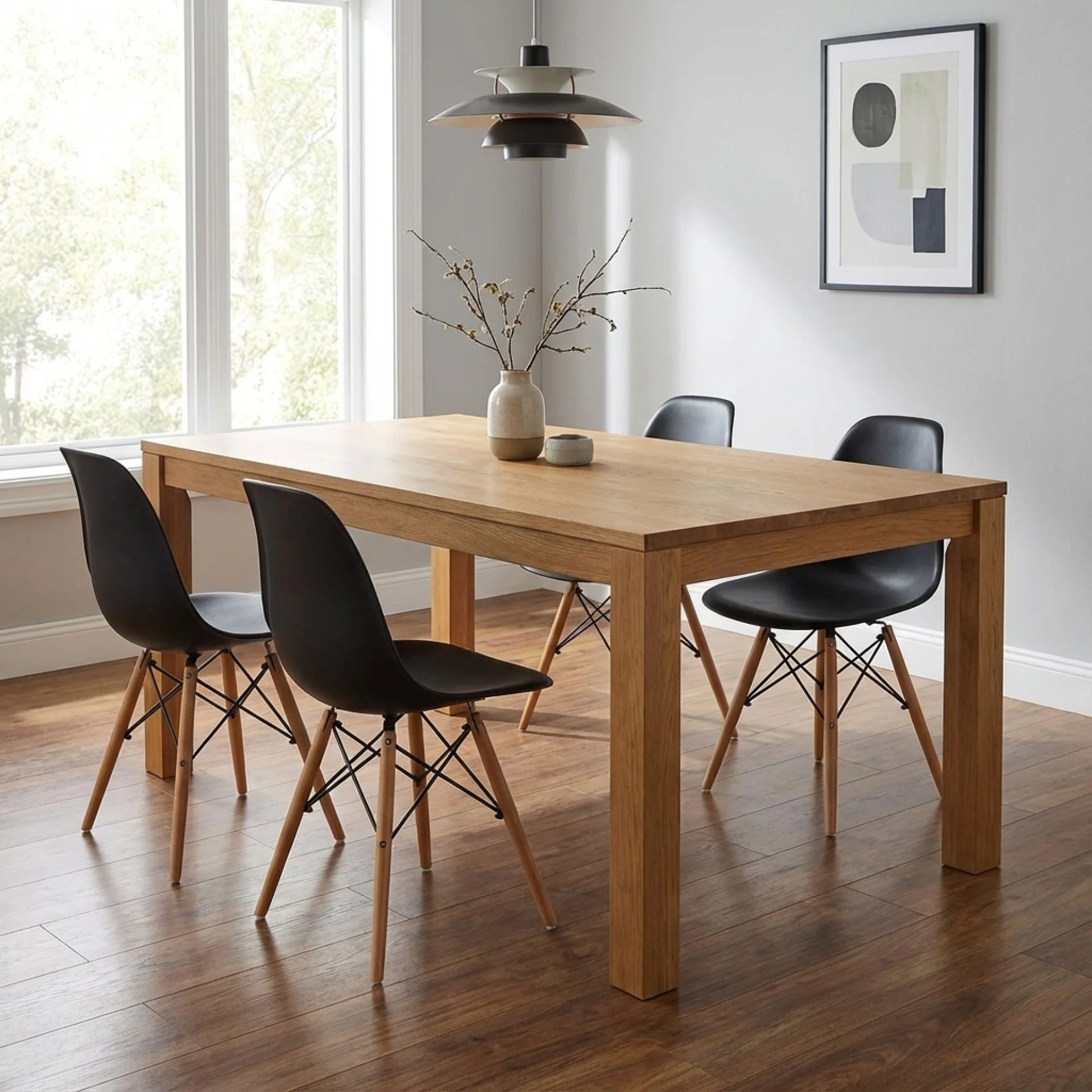 Maya Dining Chair Eiffel Tower Replica - Set of 4 - Black - Image 3