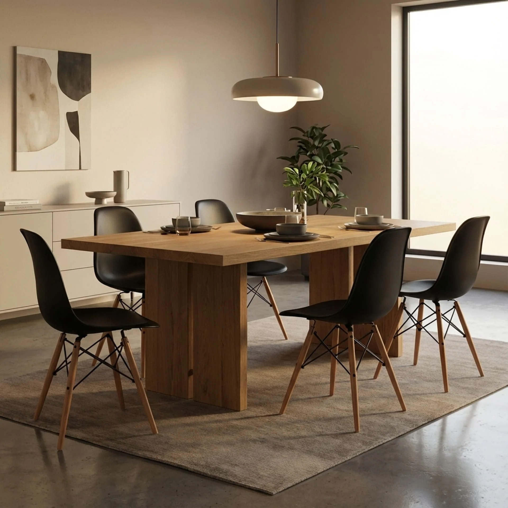 Maya Dining Chair Eiffel Tower Replica - Set of 4 - Black - Image 4