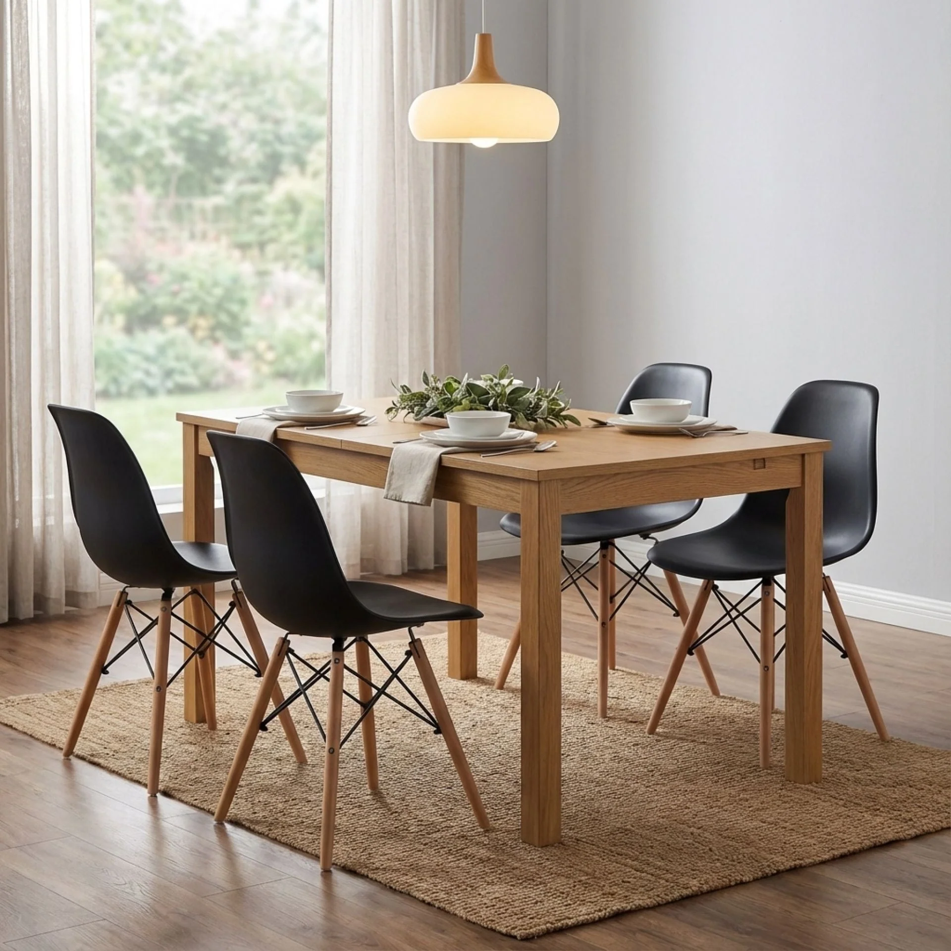 Maya Dining Chair Eiffel Tower Replica - Set of 4 - Black - Image 5