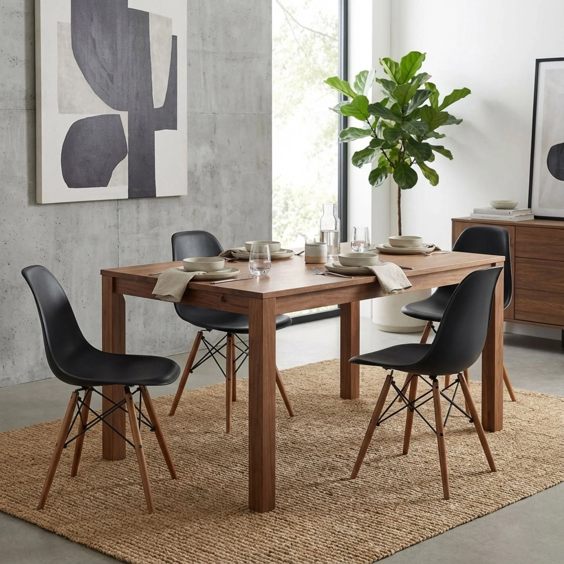 Maya Dining Chair Eiffel Tower Replica - Set of 4 - Black - Image 8