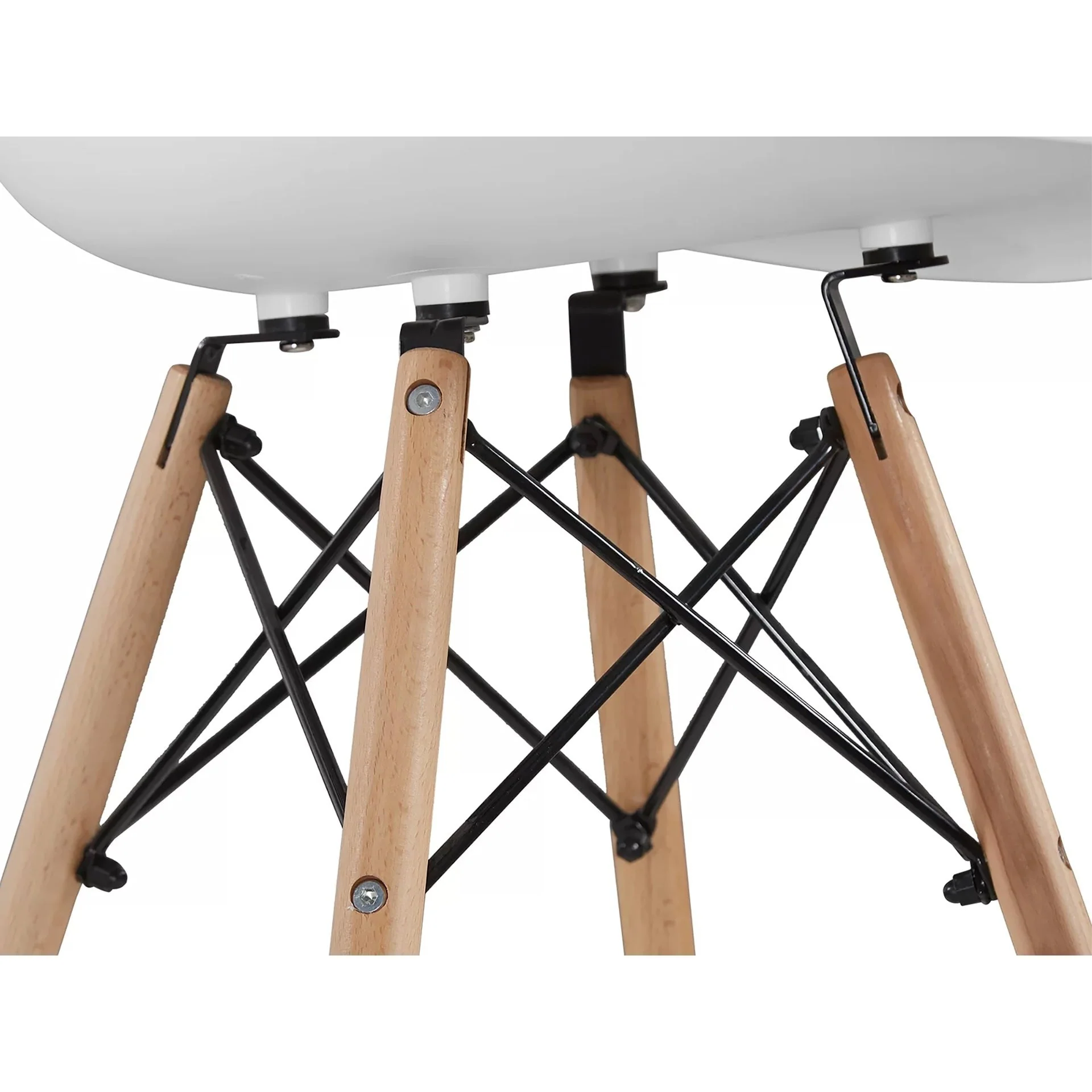 Maya Dining Chair Eiffel Tower Replica - Set of 4 - White - Image 13