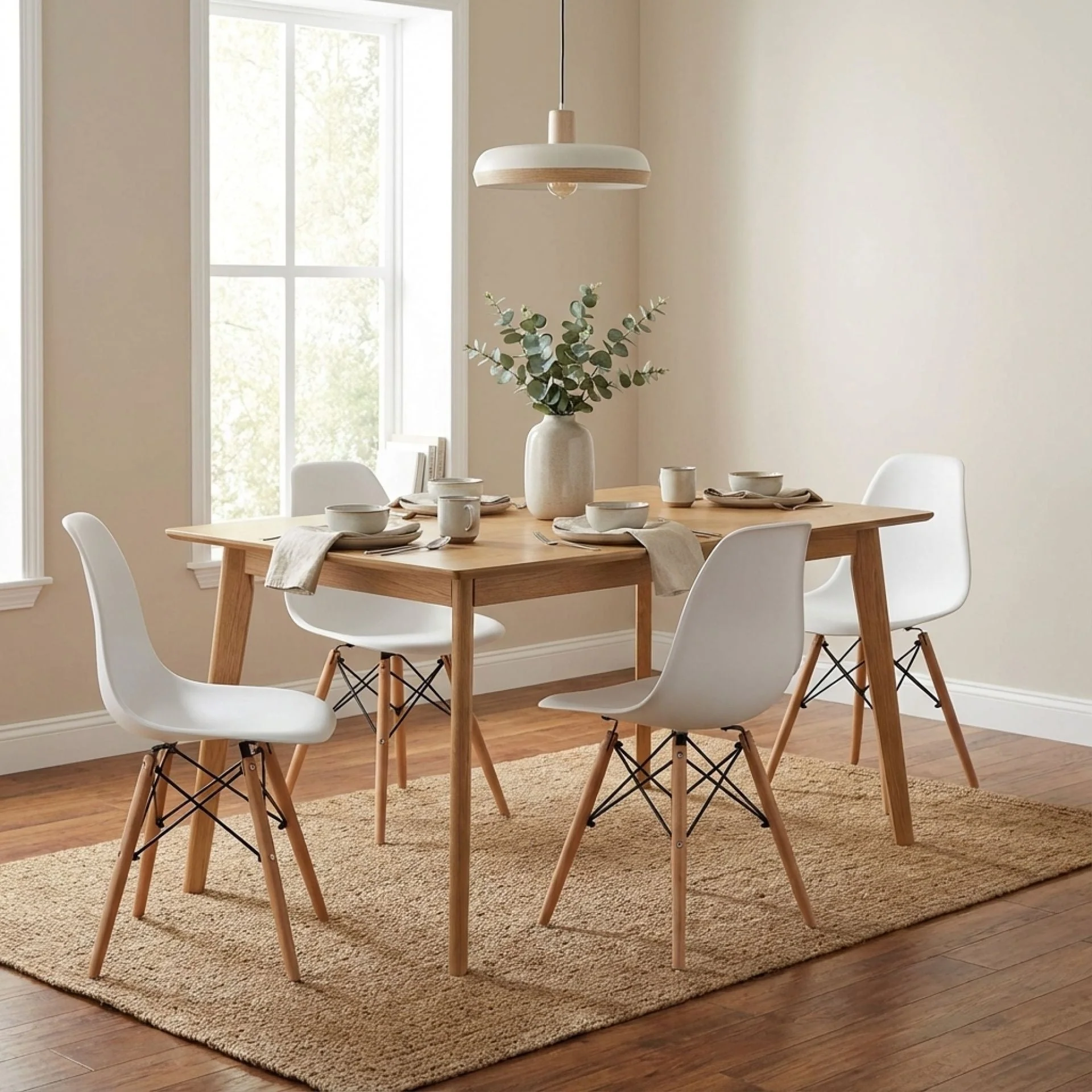 Maya Dining Chair Eiffel Tower Replica - Set of 4 - White - Image 3