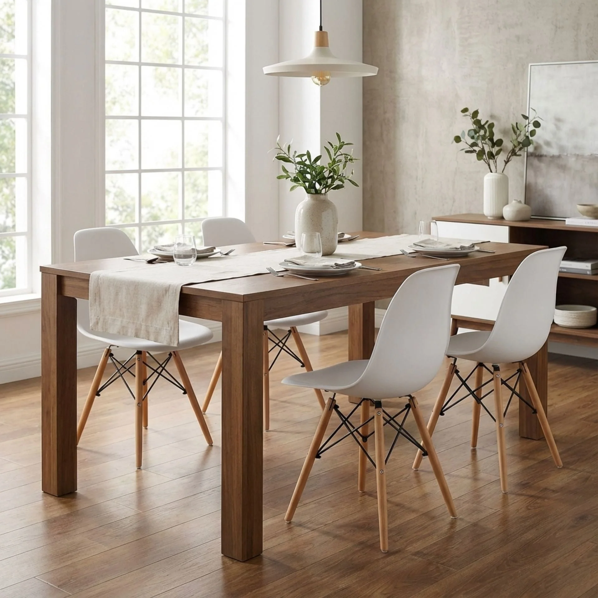 Maya Dining Chair Eiffel Tower Replica - Set of 4 - White - Image 4