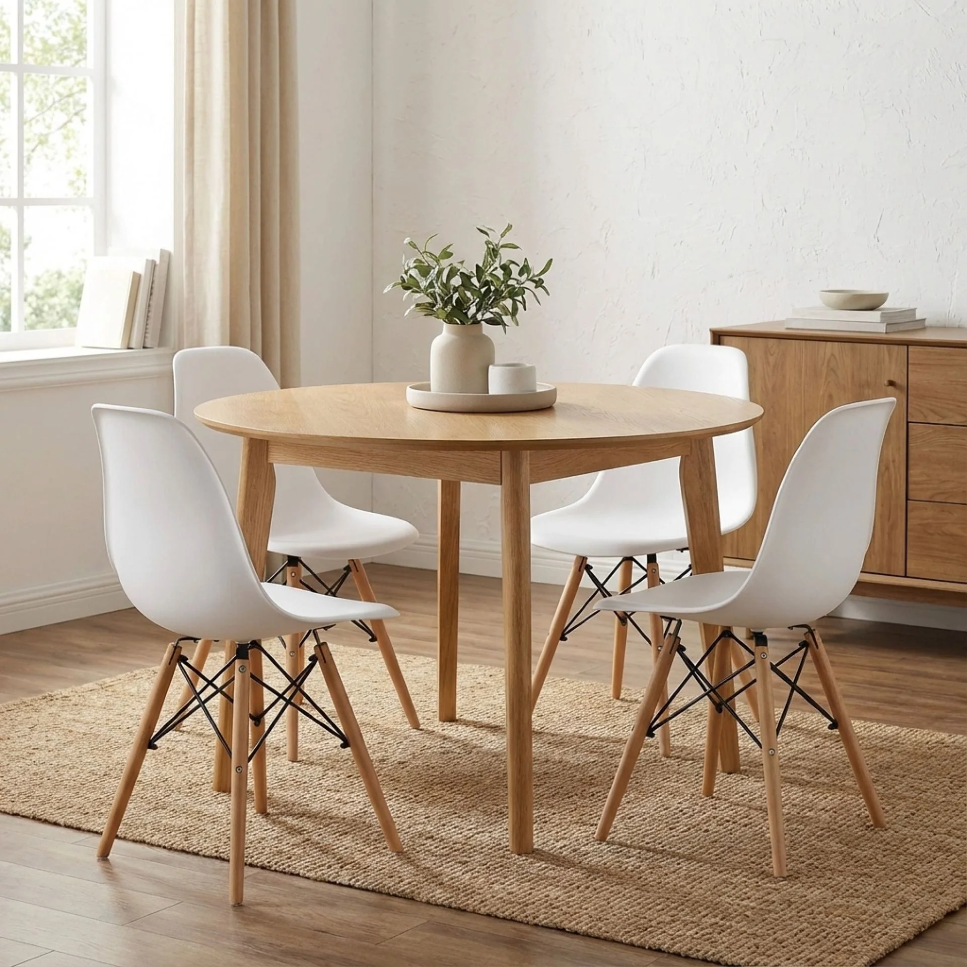 Maya Dining Chair Eiffel Tower Replica - Set of 4 - White - Image 6