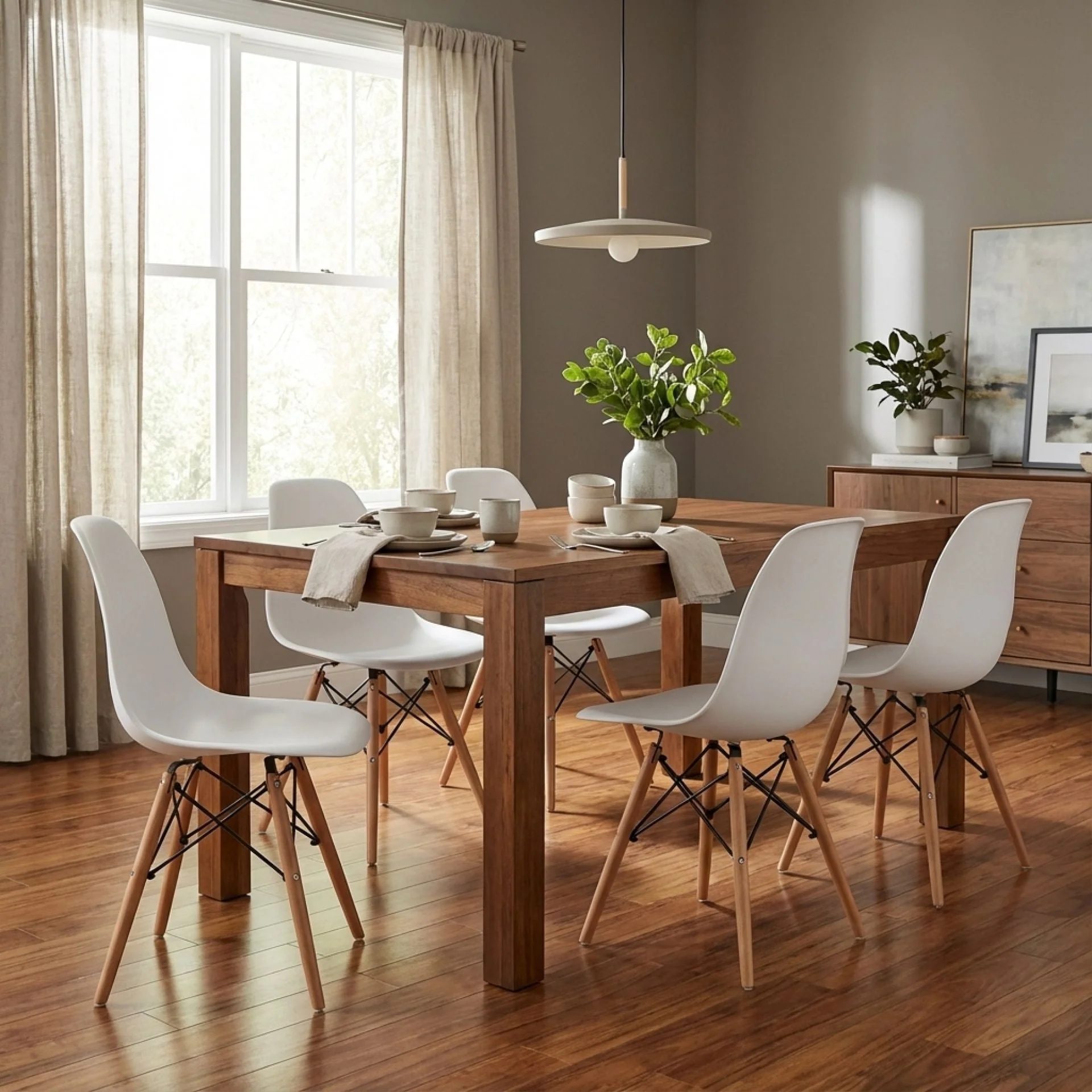 Maya Dining Chair Eiffel Tower Replica - Set of 4 - White - Image 7